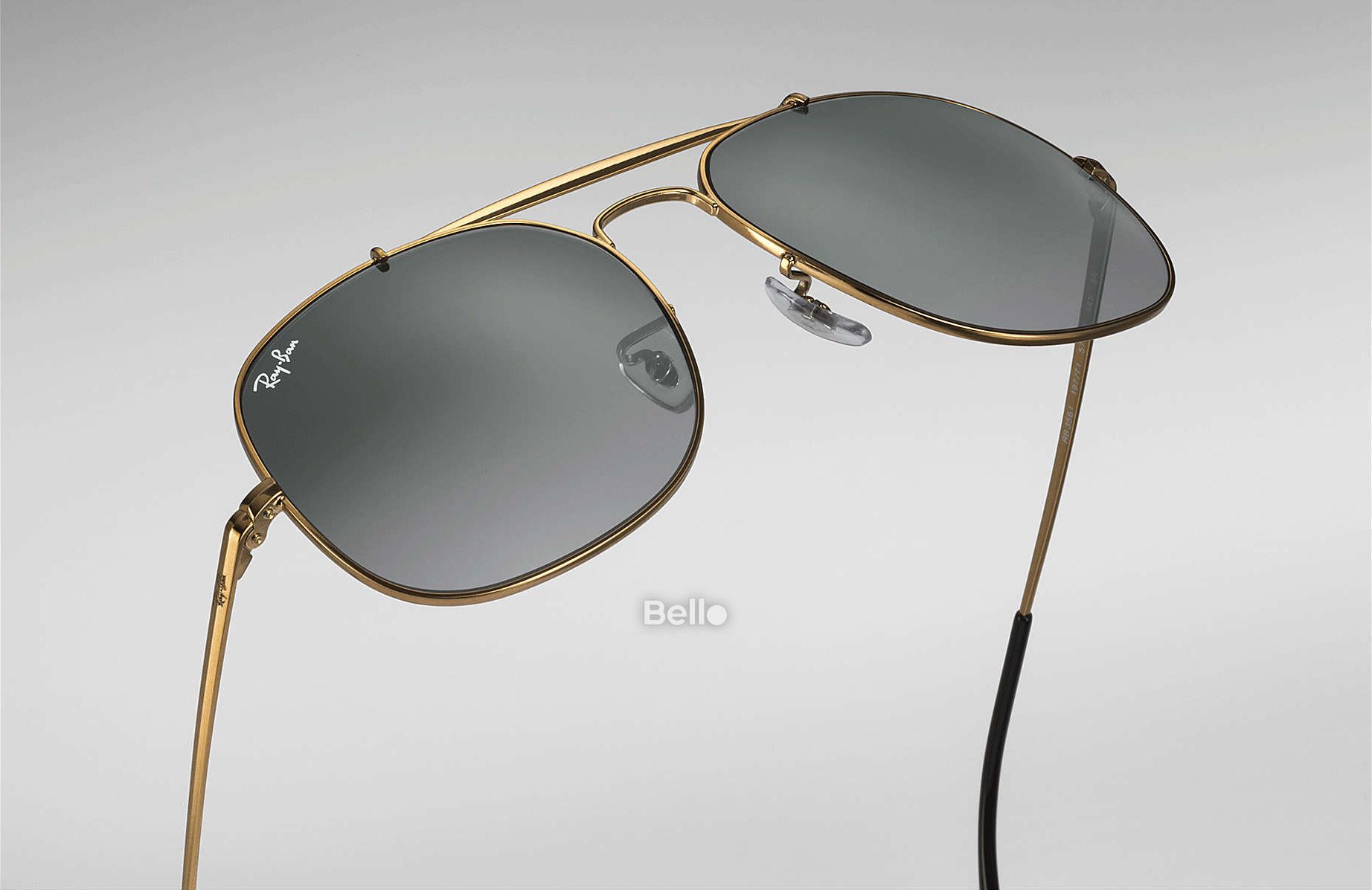 RB3561 197/71 Kính râm Ray-Ban chính hãng Ray-Ban General Gọng màu đồng, mắt xám gradient
