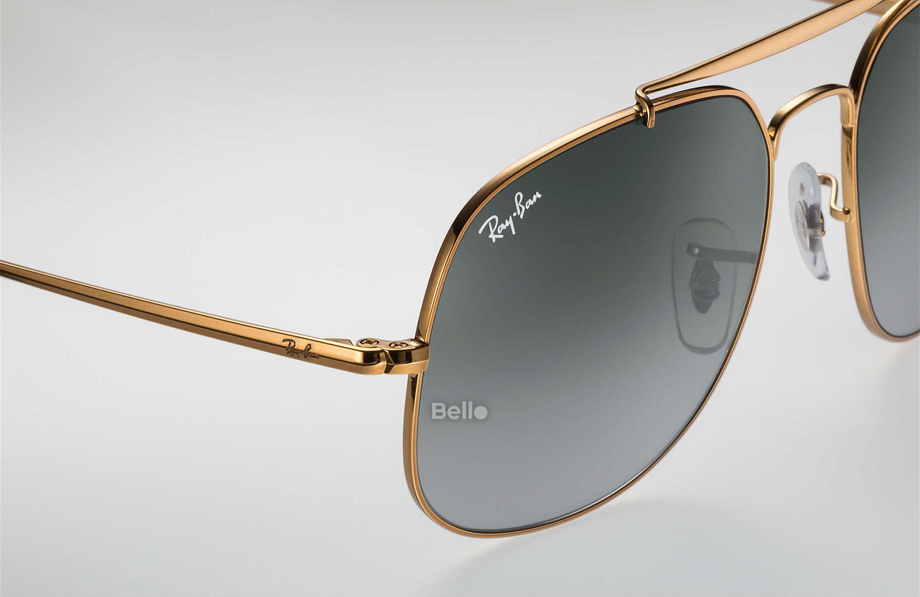 RB3561 197/71 Kính râm Ray-Ban chính hãng Ray-Ban General Gọng màu đồng, mắt xám gradient