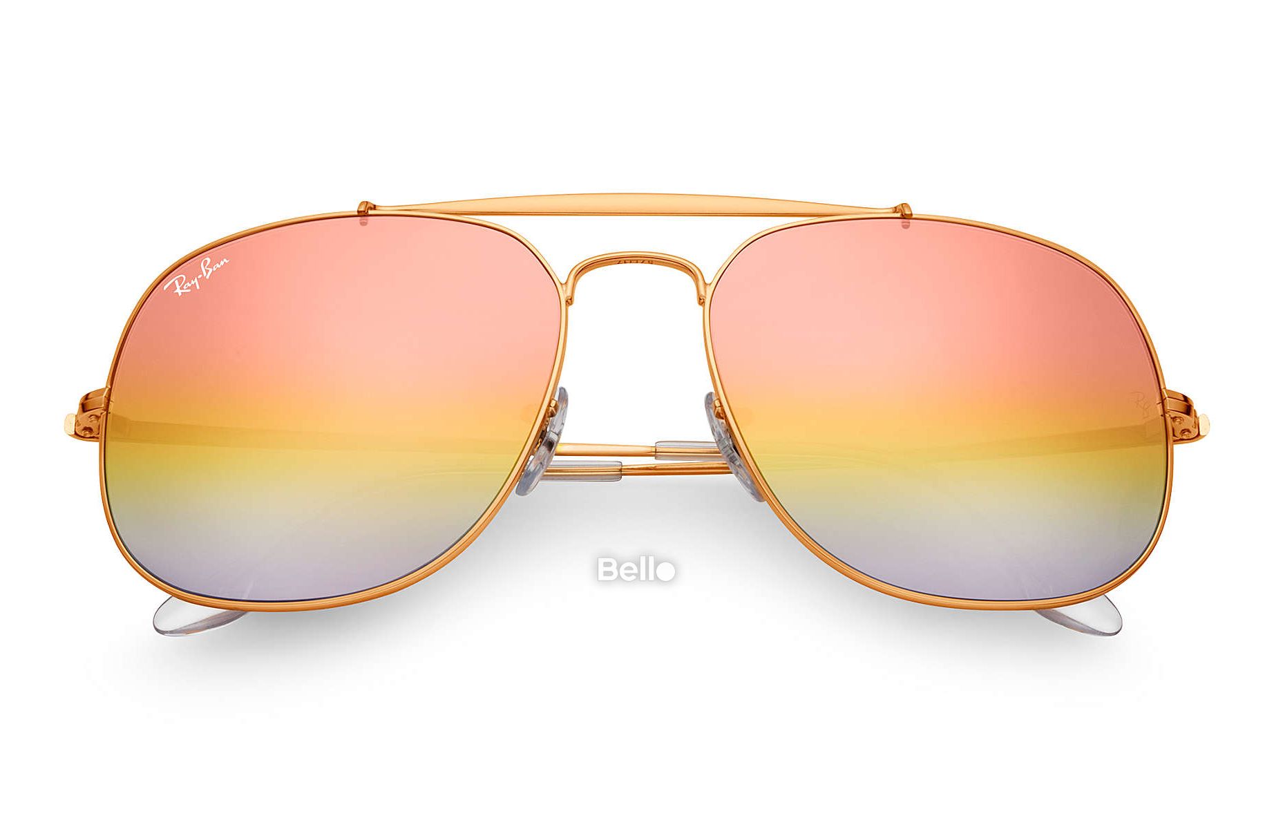 RB3561 9001/I1 Kính râm Ray-Ban chính hãng Ray-Ban General Gọng màu đồng, mắt tráng gương hồng gradient