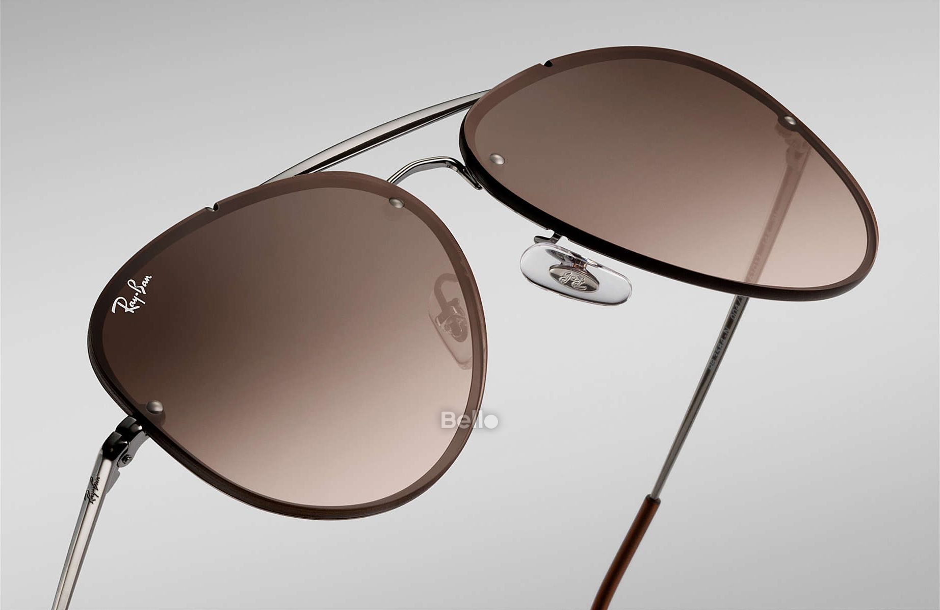 RB3584N 004/13 Kính râm Ray-Ban chính hãng Ray-Ban Blaze Aviator Gọng xám, mắt nâu gradient