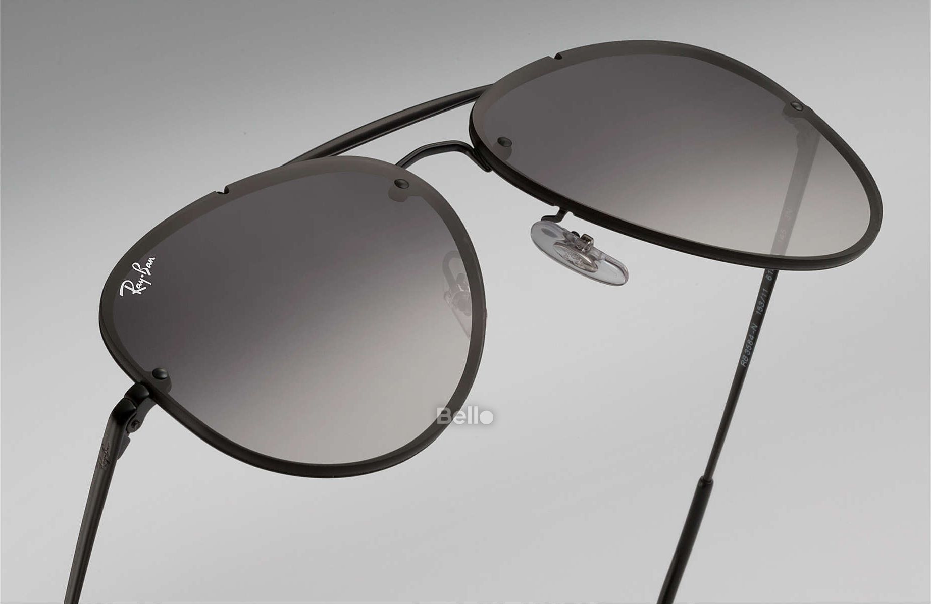 RB3584N 153/11 Kính râm Ray-Ban chính hãng Ray-Ban Blaze Aviator Gọng đen, mắt đen gradient