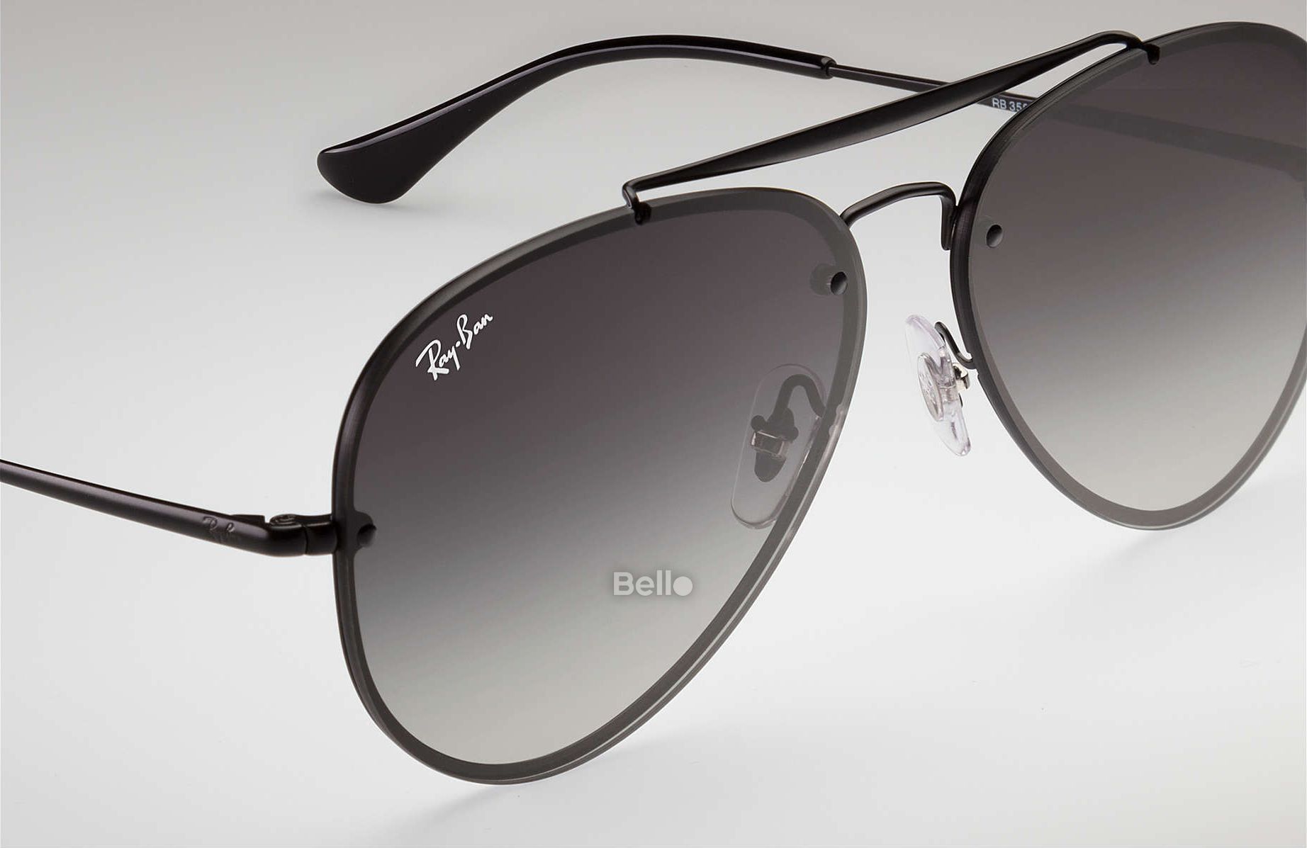 RB3584N 153/11 Kính râm Ray-Ban chính hãng Ray-Ban Blaze Aviator Gọng đen, mắt đen gradient