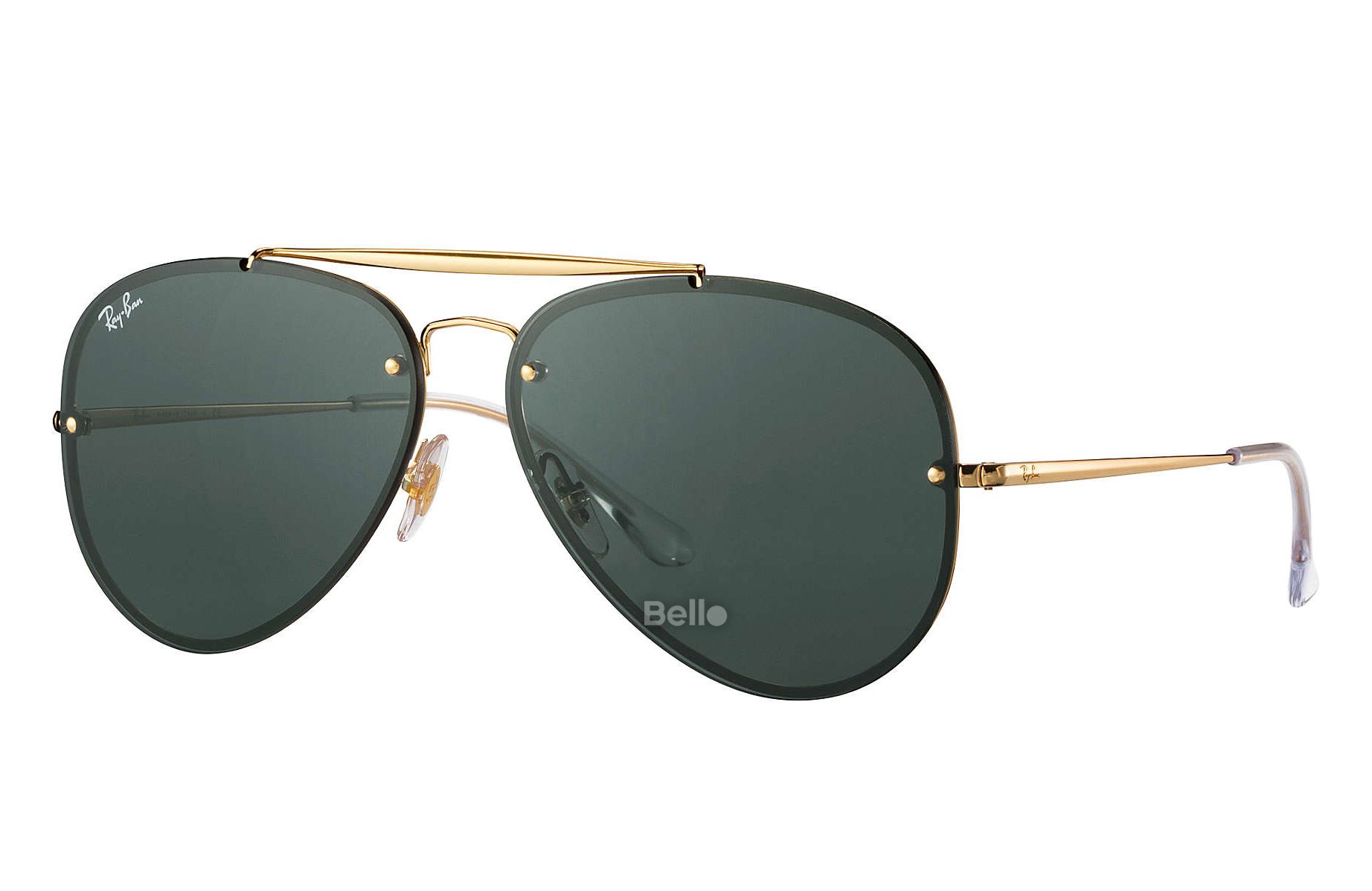 RB3584N 9050/71 Kính râm Ray-Ban chính hãng Ray-Ban Blaze Aviator Gọng vàng, mắt xanh G-15