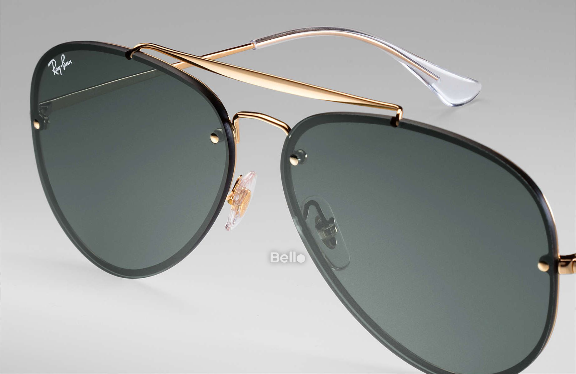 RB3584N 9050/71 Kính râm Ray-Ban chính hãng Ray-Ban Blaze Aviator Gọng vàng, mắt xanh G-15