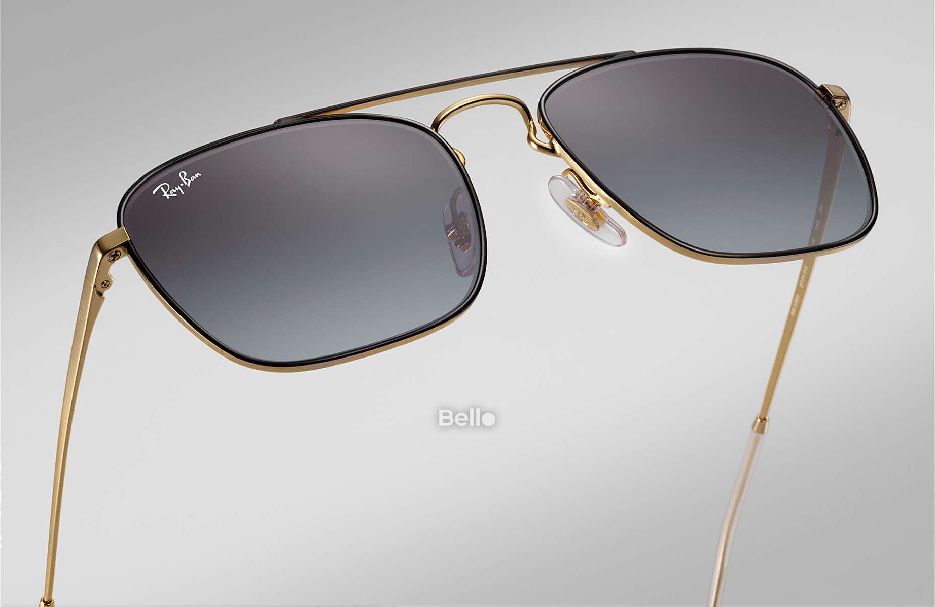 RB3588 9062/17 Kính râm Ray-Ban chính hãng Gọng màu đen, vàng gold, mắt xám gradient