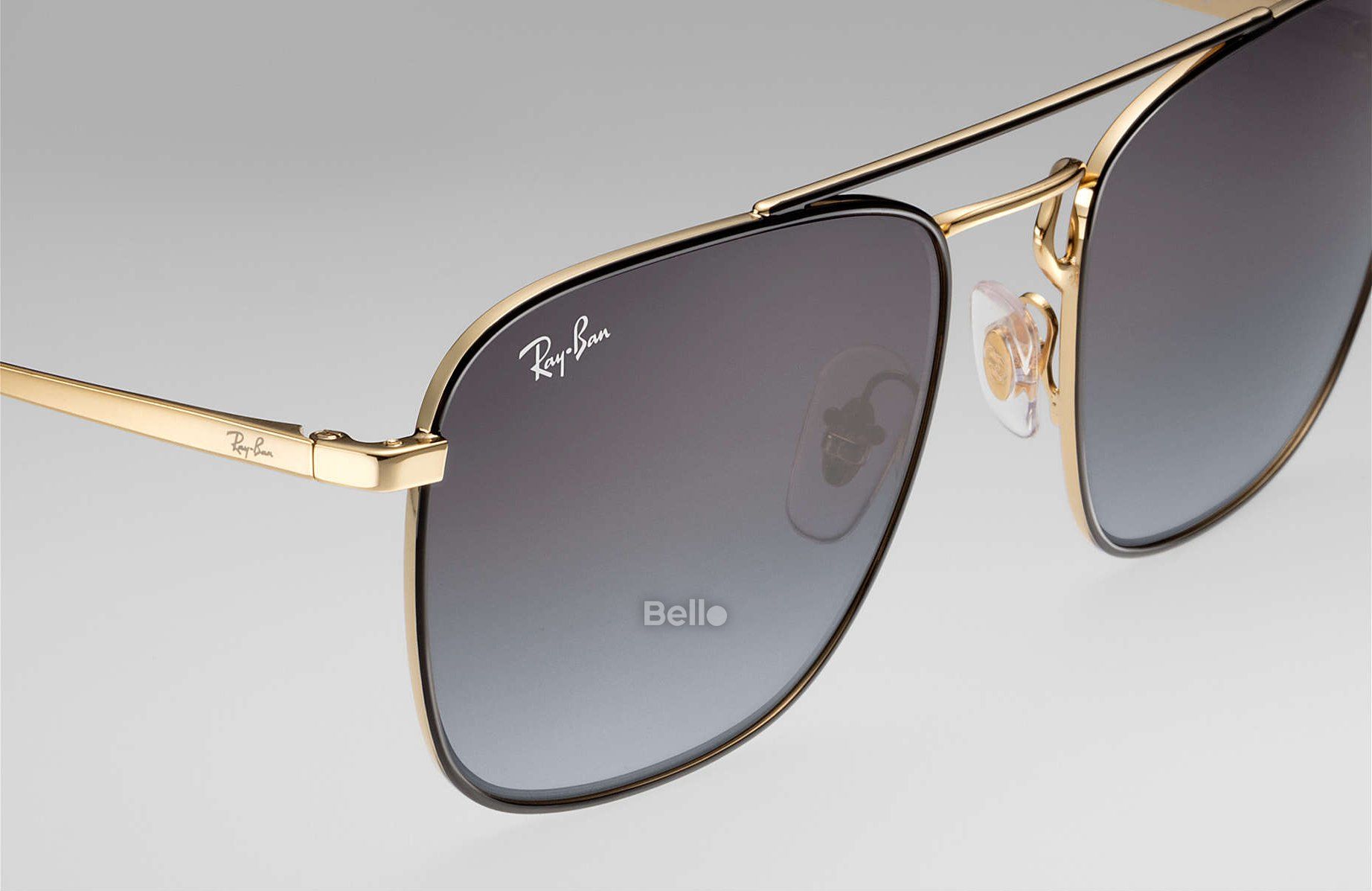 RB3588 9062/17 Kính râm Ray-Ban chính hãng Gọng màu đen, vàng gold, mắt xám gradient