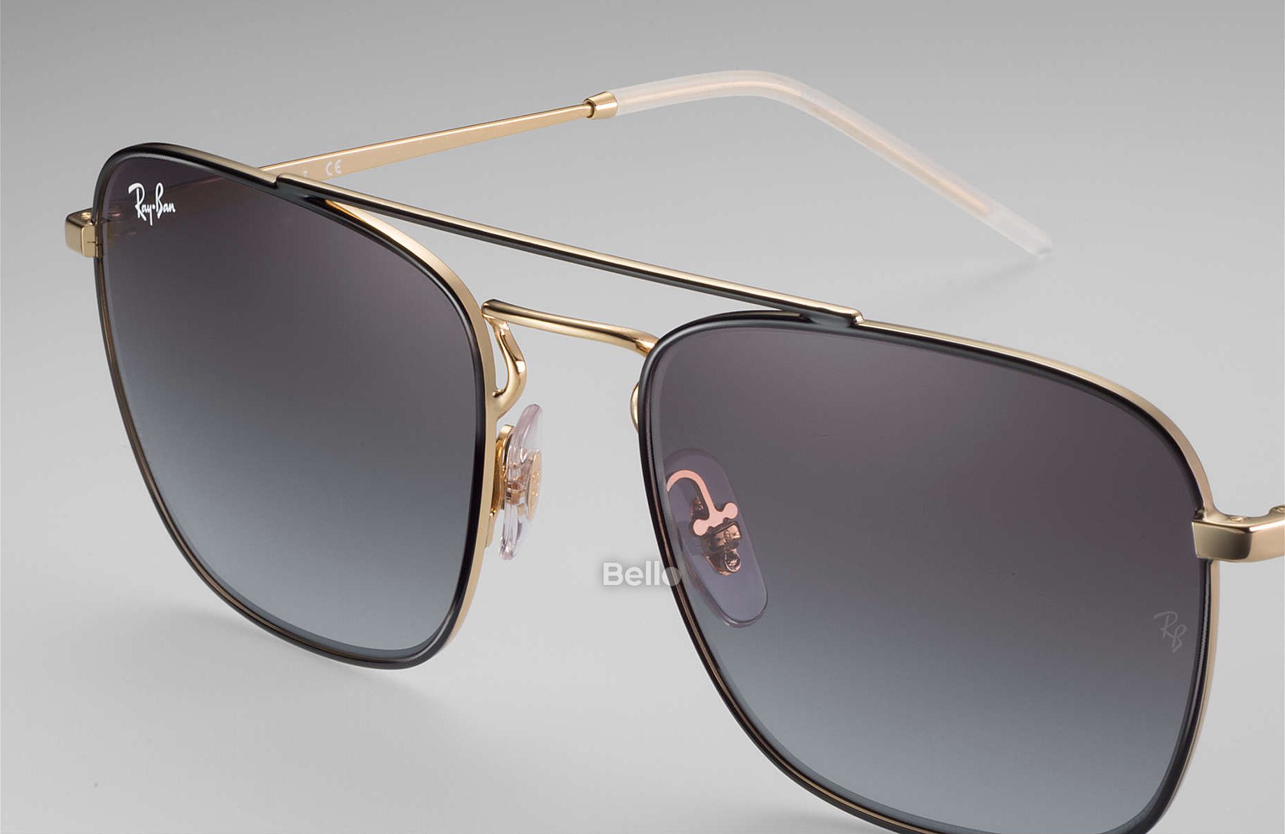 RB3588 9062/17 Kính râm Ray-Ban chính hãng Gọng màu đen, vàng gold, mắt xám gradient
