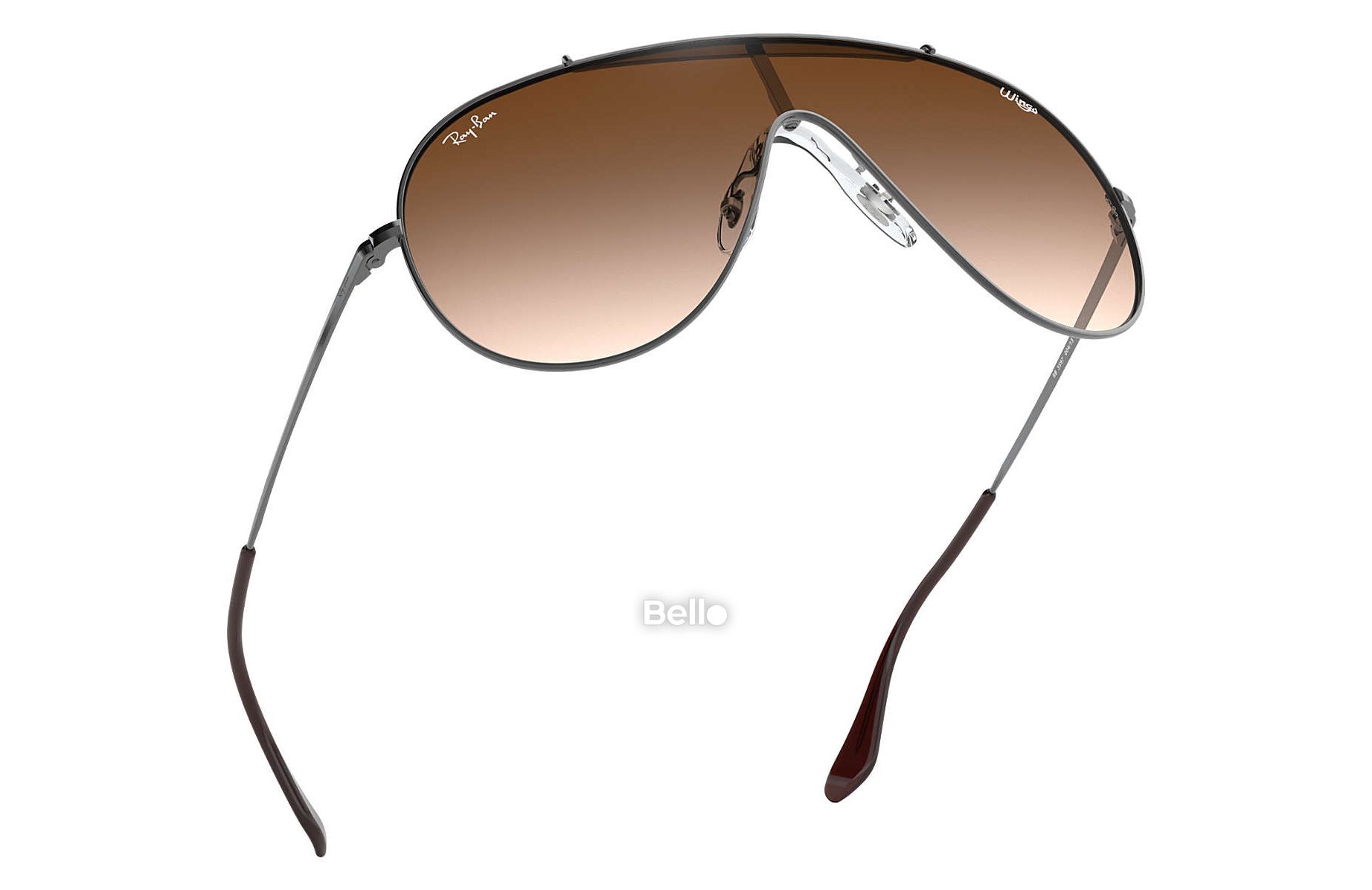 RB3597 004/13 Kính râm Ray-Ban chính hãng Ray-Ban Wings Gọng màu thuốc súng, mắt nâu gradient
