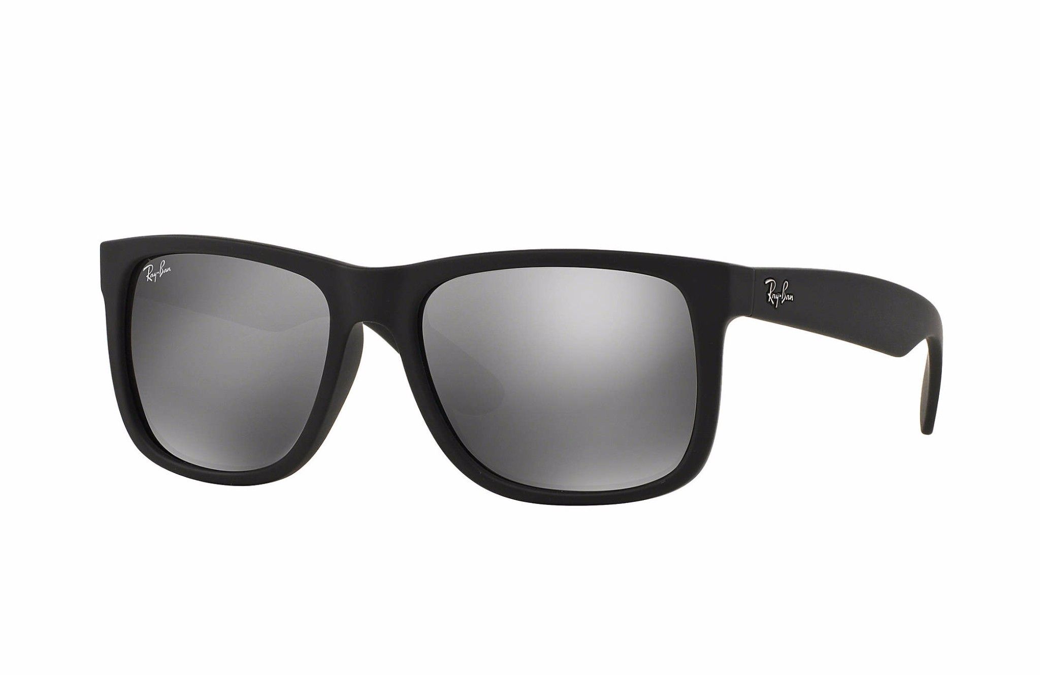 RB4165 622/6G 54-16 Kính râm Ray-Ban chính hãng Ray-Ban Justin gọng đen, mắt tráng gương bạc