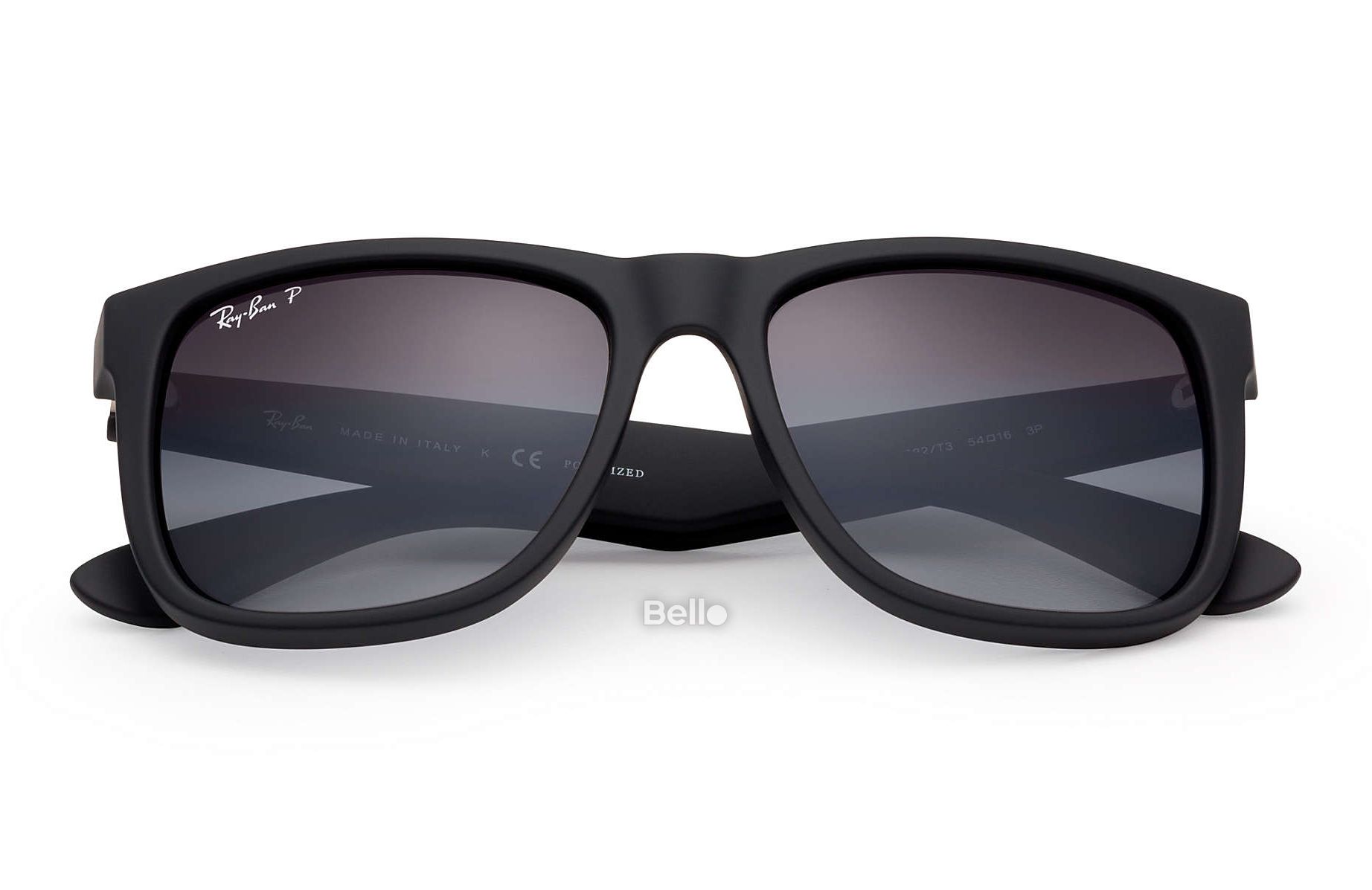 RB4165 622/T3 Kính râm Ray-Ban chính hãng Ray-Ban Justin Classic Gọng đen, mắt xám gradient polarized