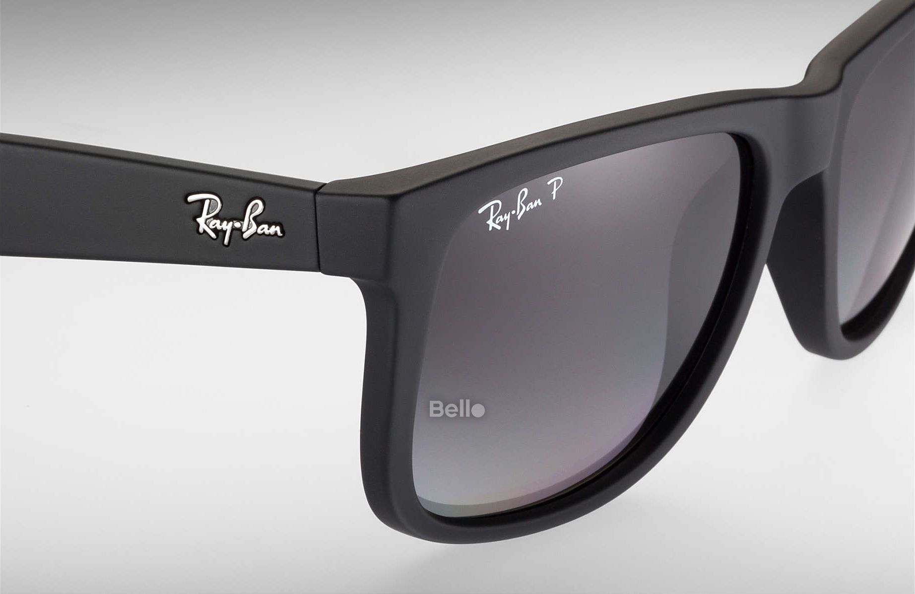 RB4165 622/T3 Kính râm Ray-Ban chính hãng Ray-Ban Justin Classic Gọng đen, mắt xám gradient polarized