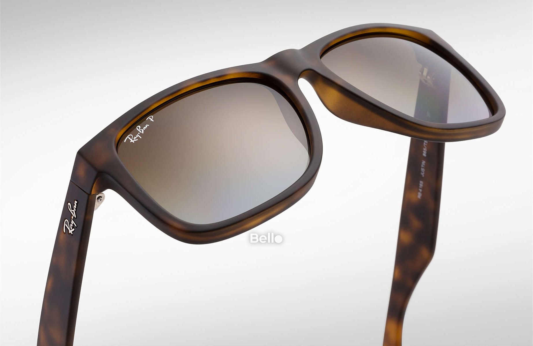 RB4165 865/T5 Kính râm Ray-Ban chính hãng Ray-Ban Justin Classic Gọng đồi mồi, mắt nâu gradient polarized