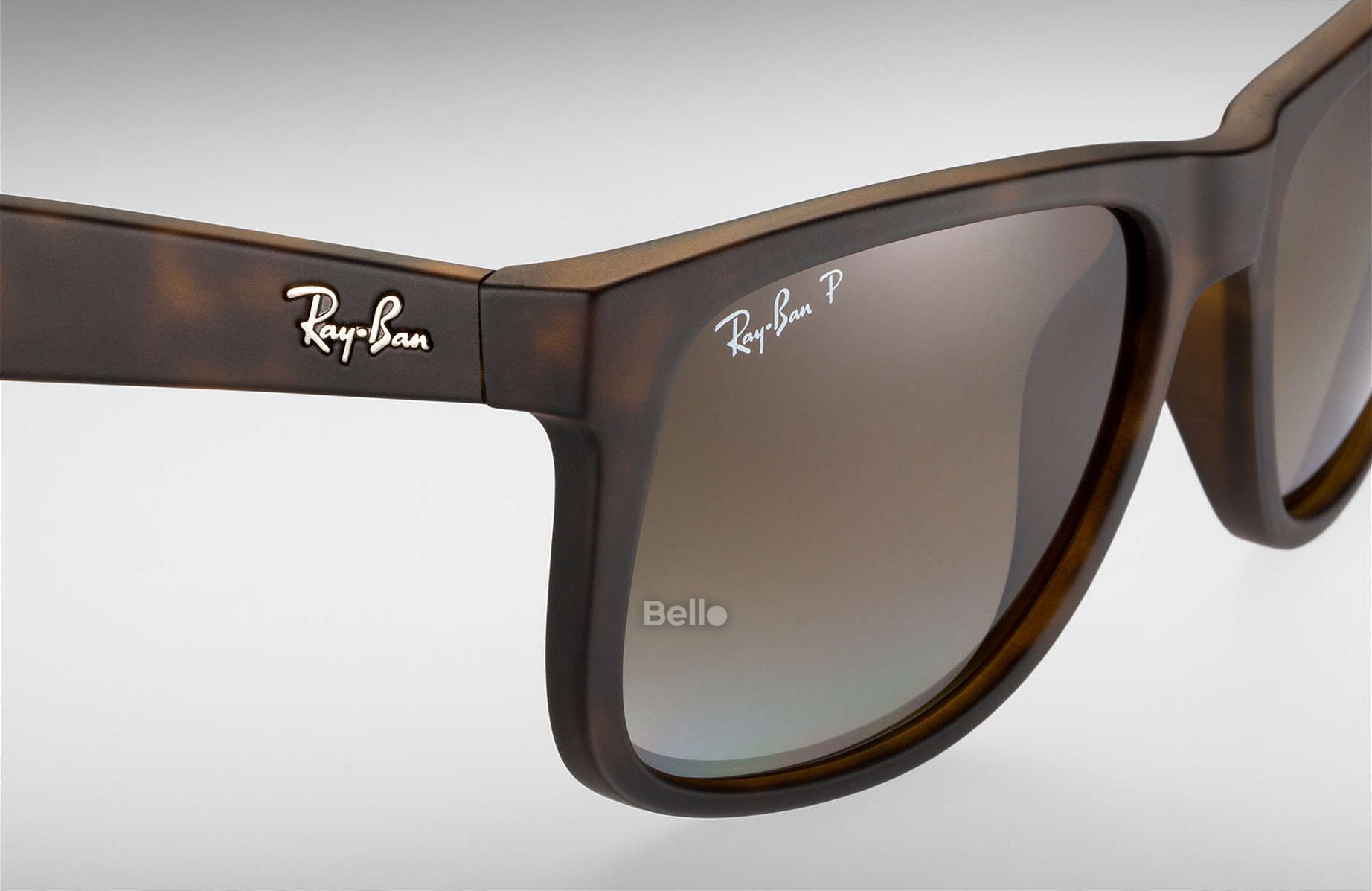 RB4165 865/T5 Kính râm Ray-Ban chính hãng Ray-Ban Justin Classic Gọng đồi mồi, mắt nâu gradient polarized