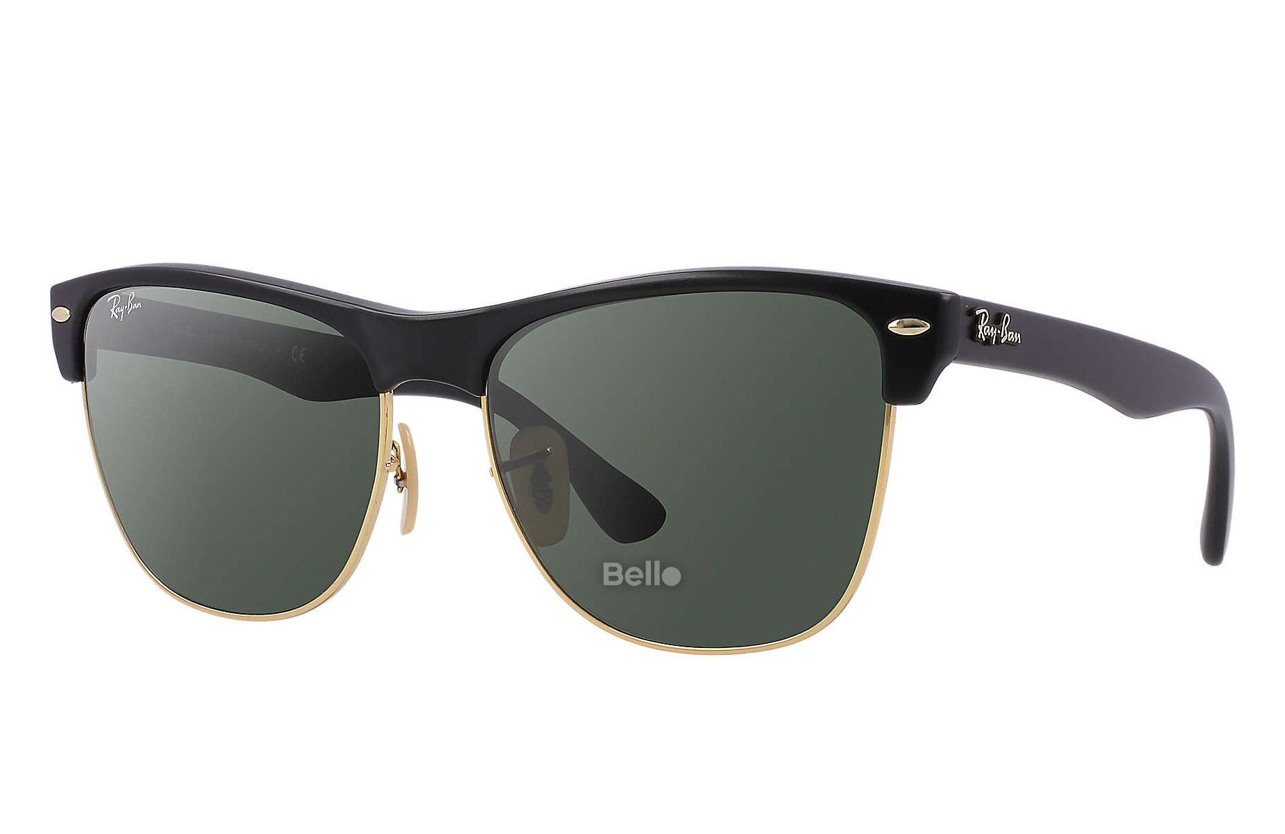 RB4175 877 Kính râm Ray-Ban chính hãng Ray-Ban Clubmaster Oversized Gọng đen, mắt xanh đen G-15