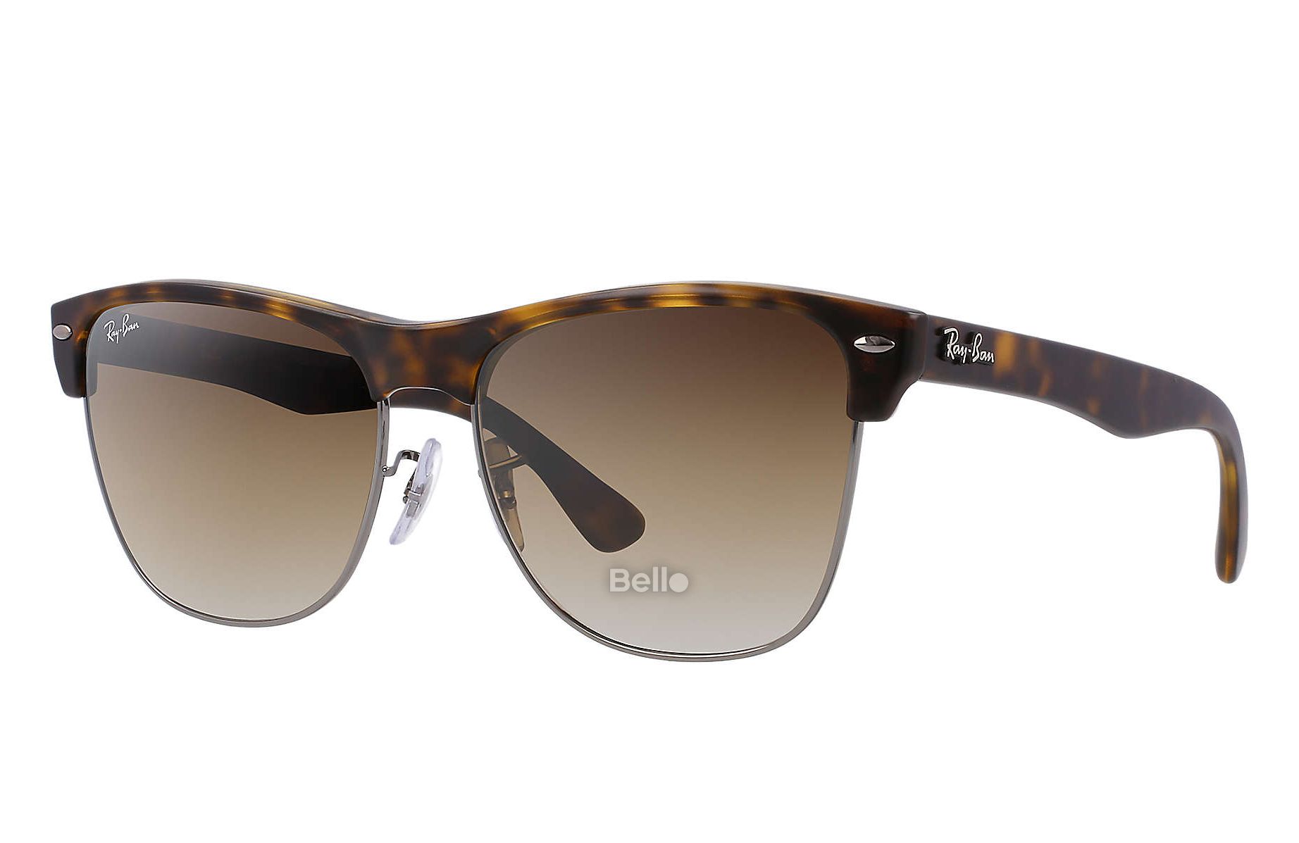 RB4175 878/51 Kính râm Ray-Ban chính hãng Ray-Ban Clubmaster Oversized Gọng đồi mồi, mắt nâu gradient