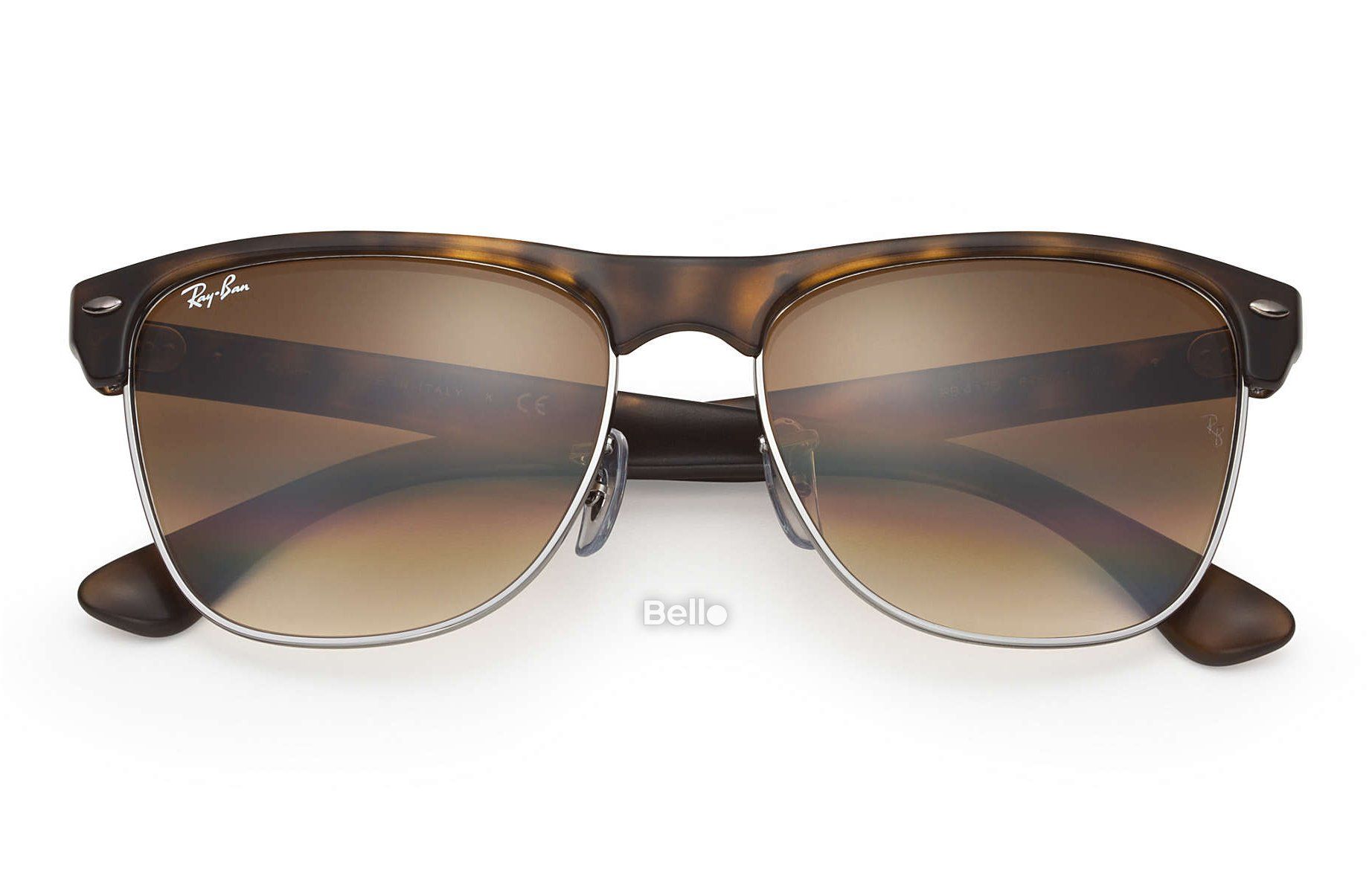 RB4175 878/51 Kính râm Ray-Ban chính hãng Ray-Ban Clubmaster Oversized Gọng đồi mồi, mắt nâu gradient