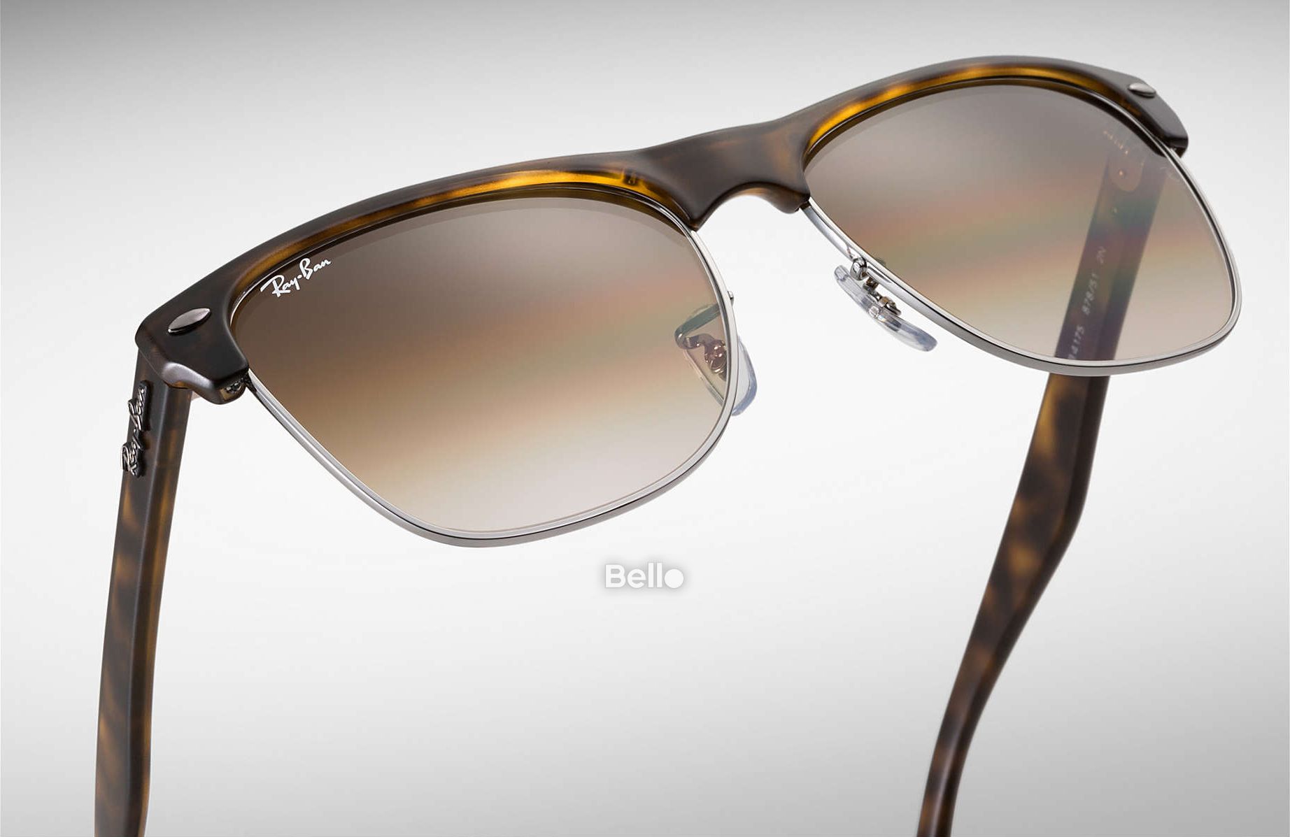 RB4175 878/51 Kính râm Ray-Ban chính hãng Ray-Ban Clubmaster Oversized Gọng đồi mồi, mắt nâu gradient