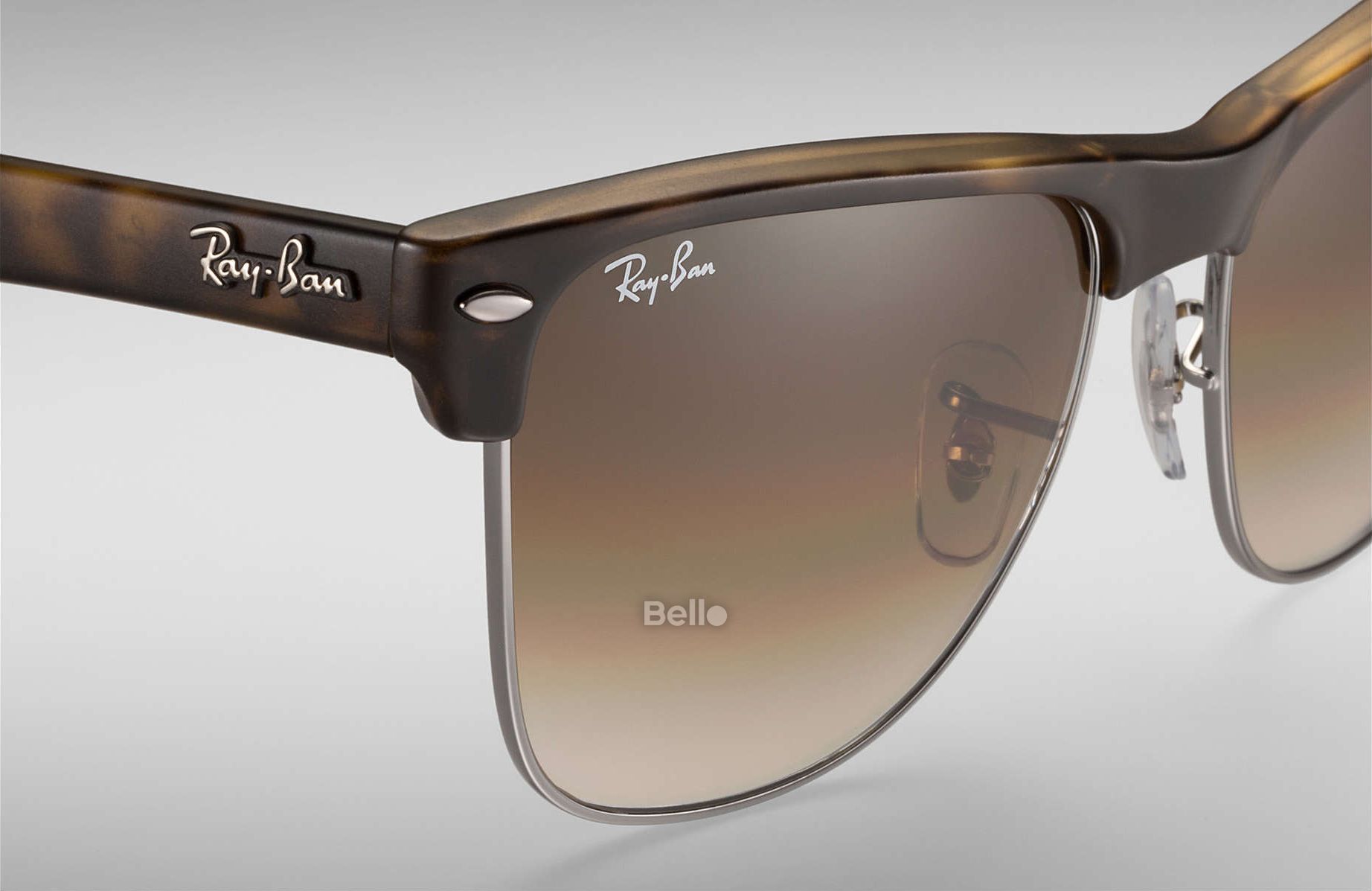 RB4175 878/51 Kính râm Ray-Ban chính hãng Ray-Ban Clubmaster Oversized Gọng đồi mồi, mắt nâu gradient
