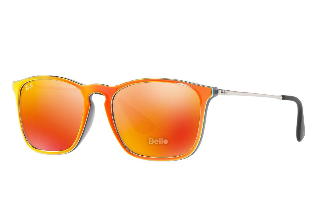 RB4187 6320/6Q Kính râm Ray-Ban chính hãng Ray-Ban Chris Gọng bạc, cam, mắt tráng gương đỏ