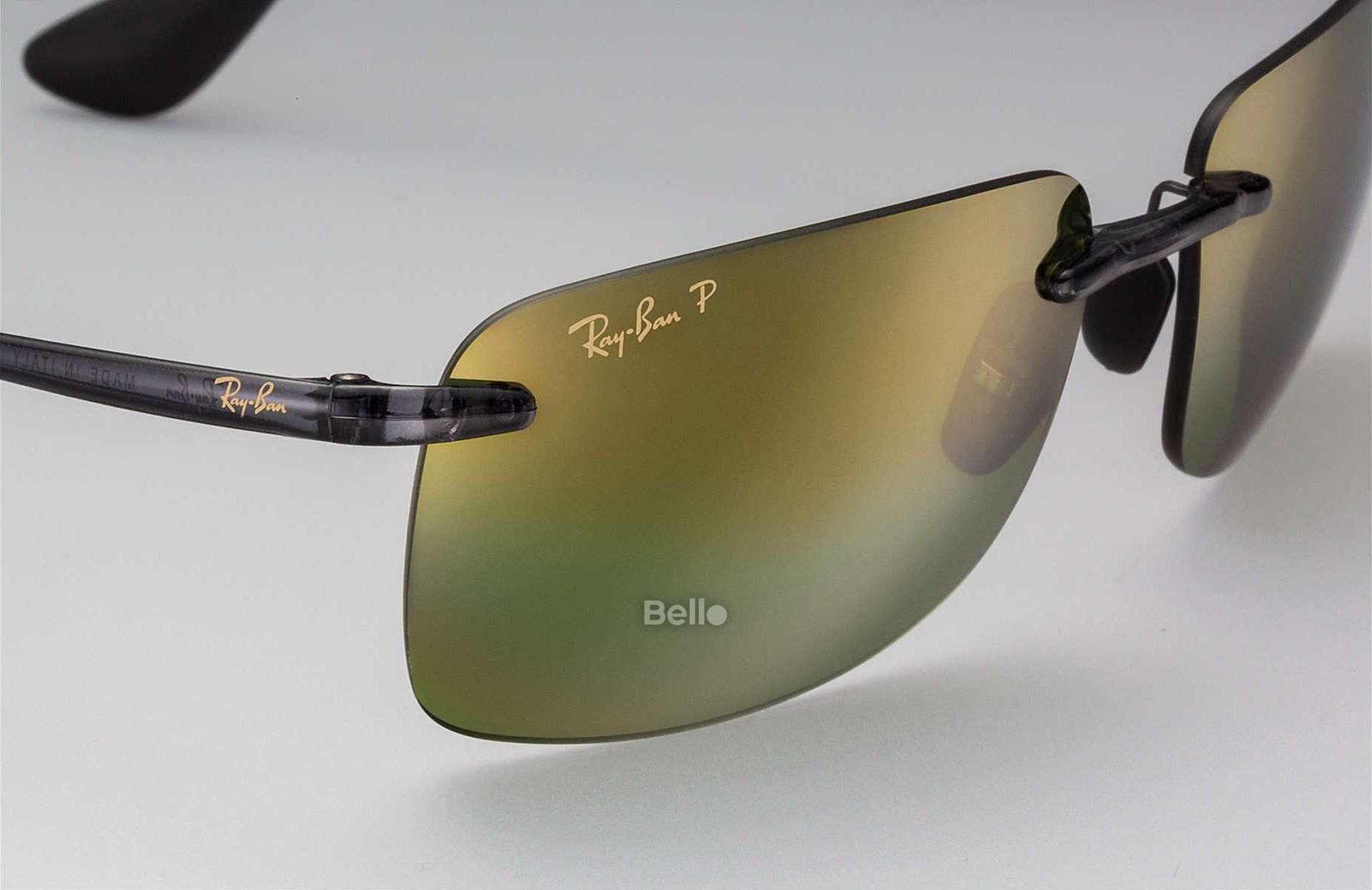 RB4255 621/6O Kính râm Ray-Ban chính hãng Ray-Ban Chromance Gọng màu xám, mắt tráng gương xanh lá polarized chromance