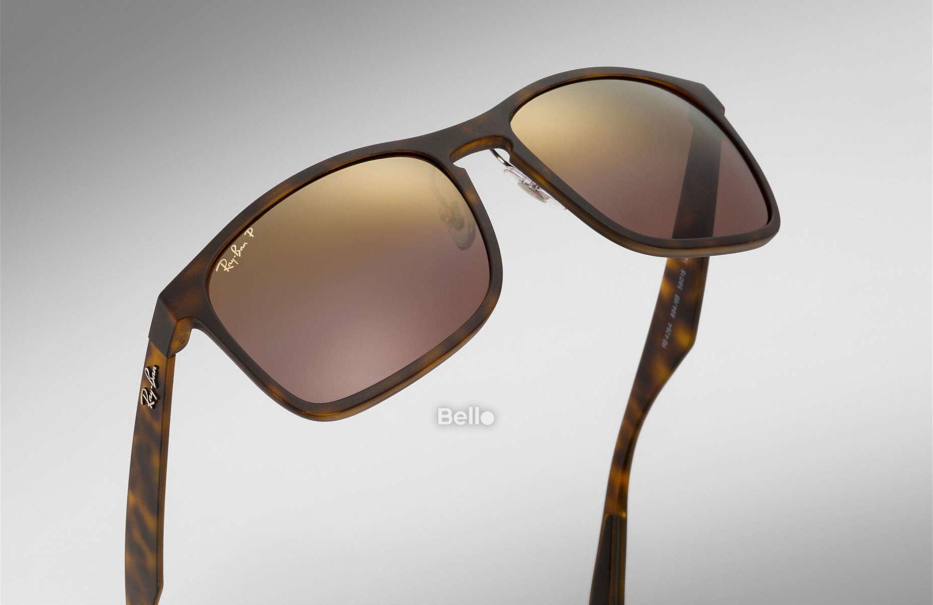 RB4264 894/6B Kính râm Ray-Ban chính hãng Ray-Ban Chromance Gọng đồi mồi, mắt tráng gương tím polarized chromance