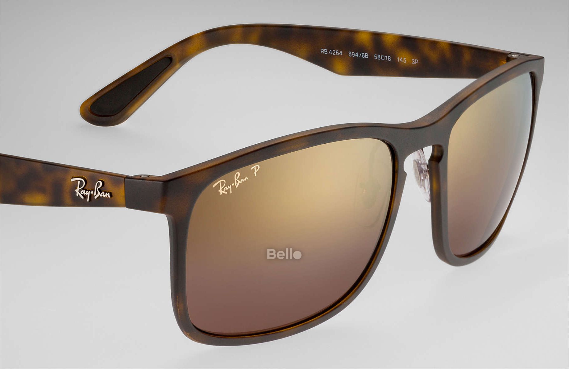 RB4264 894/6B Kính râm Ray-Ban chính hãng Ray-Ban Chromance Gọng đồi mồi, mắt tráng gương tím polarized chromance