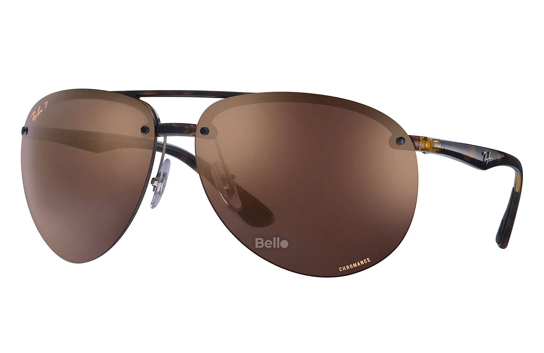 RB4293CH 710/6B Kính râm Ray-Ban chính hãng Ray-Ban Chromance Gọng màu đồi mồi, mắt tráng gương tím polarized chromance