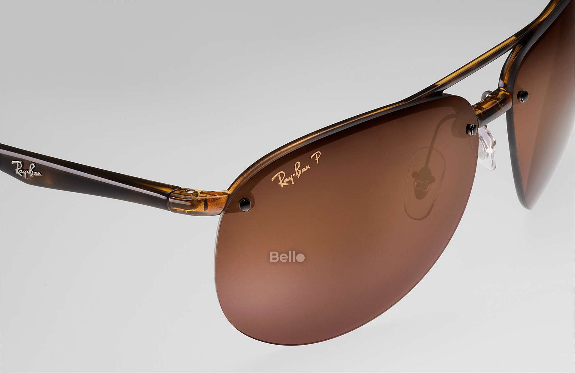 RB4293CH 710/6B Kính râm Ray-Ban chính hãng Ray-Ban Chromance Gọng màu đồi mồi, mắt tráng gương tím polarized chromance