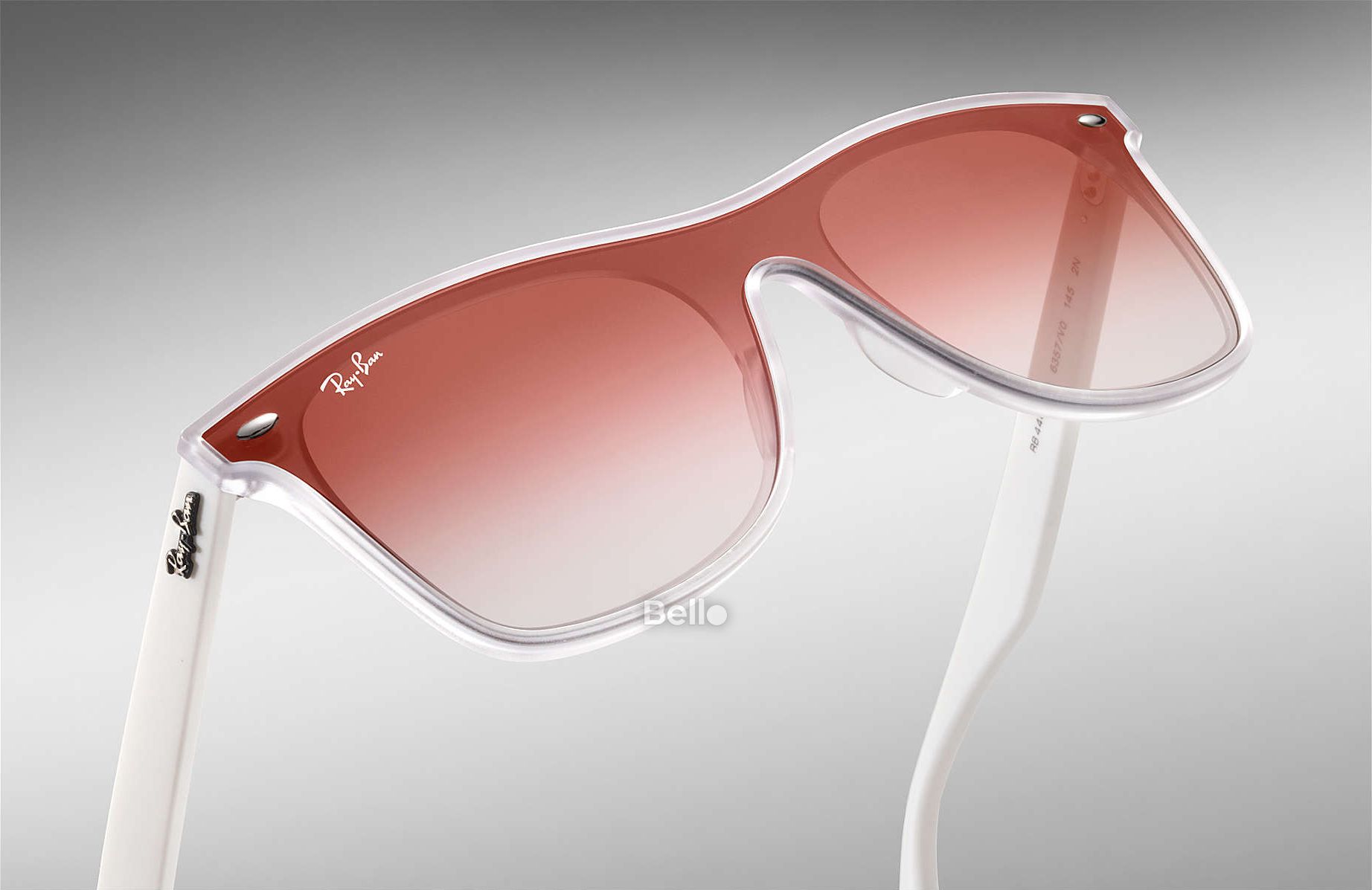 RB4440NF 6357/V0 Kính râm Ray-Ban chính hãng Ray-Ban Blaze Wayfarer Gọng đỏ trong suốt, mắt tráng gương đỏ gradient