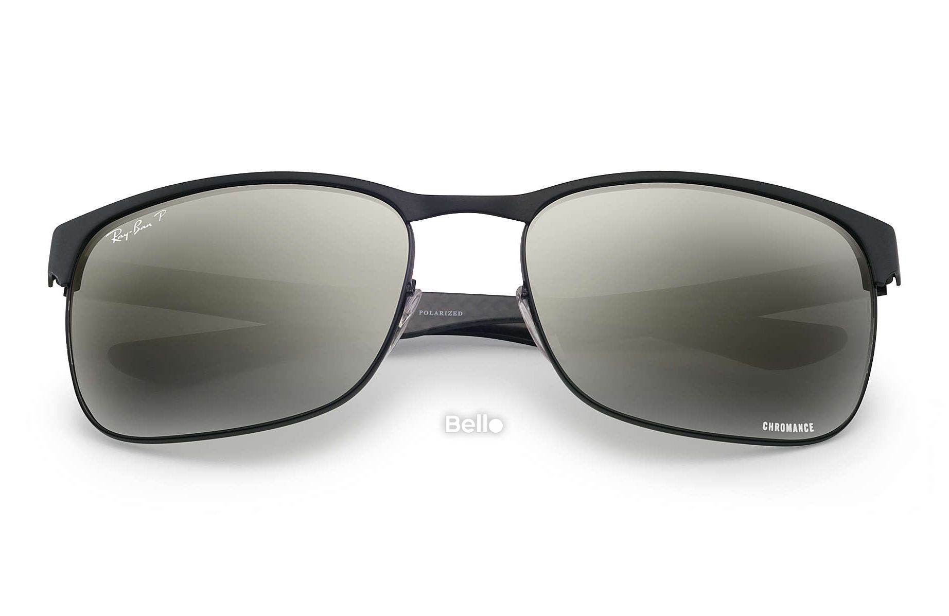 RB8319CH 186/5J Kính râm Ray-Ban chính hãng Ray-Ban Chromance Gọng màu đen, mắt tráng gương bạc polarized chromance