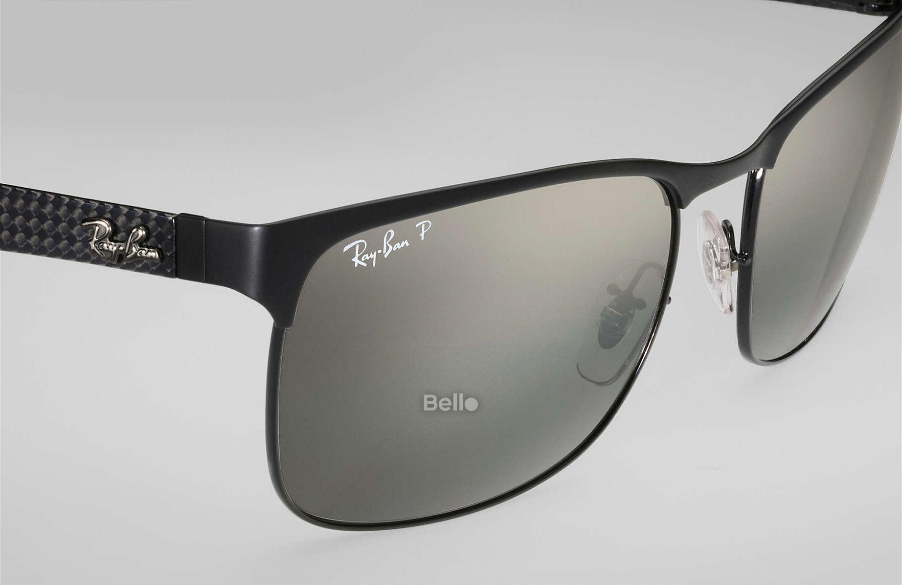 RB8319CH 186/5J Kính râm Ray-Ban chính hãng Ray-Ban Chromance Gọng màu đen, mắt tráng gương bạc polarized chromance