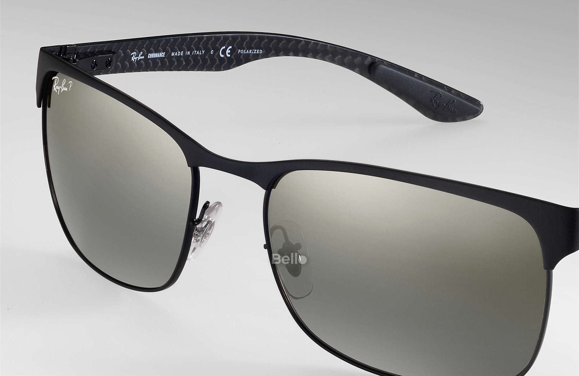 RB8319CH 186/5J Kính râm Ray-Ban chính hãng Ray-Ban Chromance Gọng màu đen, mắt tráng gương bạc polarized chromance