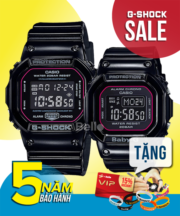 G-Shock đôi SLV-18B-1- Đồng hồ Casio G-Shock chính hãng - Đồng hồ đôi 2018