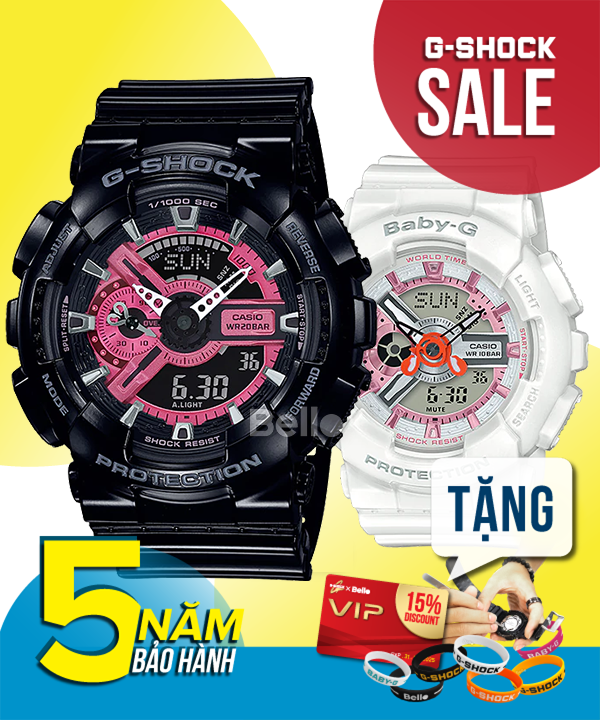  [Uy Tín Từ 2009] Đồng hồ Casio G-Shock Đôi SLV-19A-1A - Mới 