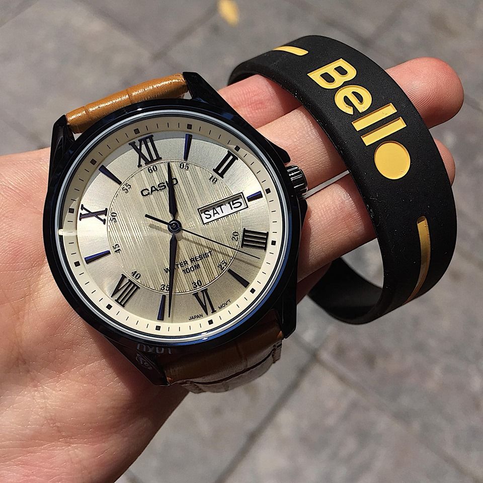 Đồng hồ Casio Nam MTP-1384BUL-9A chính hãng, giá rẻ, Thay Pin Trọn Đời
