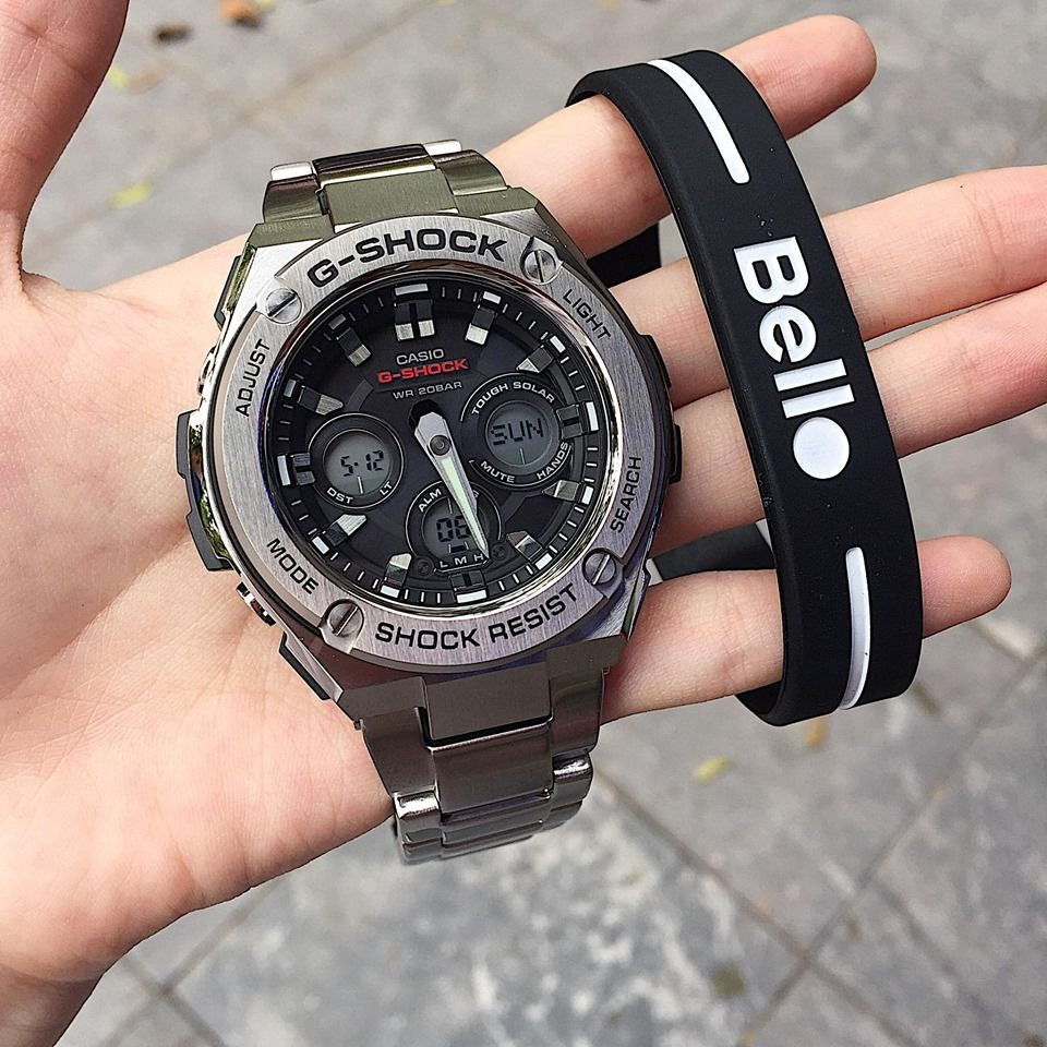 GST-S310D-1A - Đồng hồ Casio G-Shock chính hãng Dòng G-STEEL dây thép cho cổ tay nhỏ