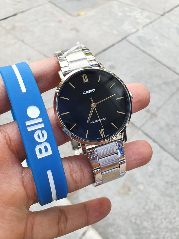 Đồng hồ Casio Nam MTP-VT01D-1B chính hãng, giá rẻ, Thay Pin Trọn Đời