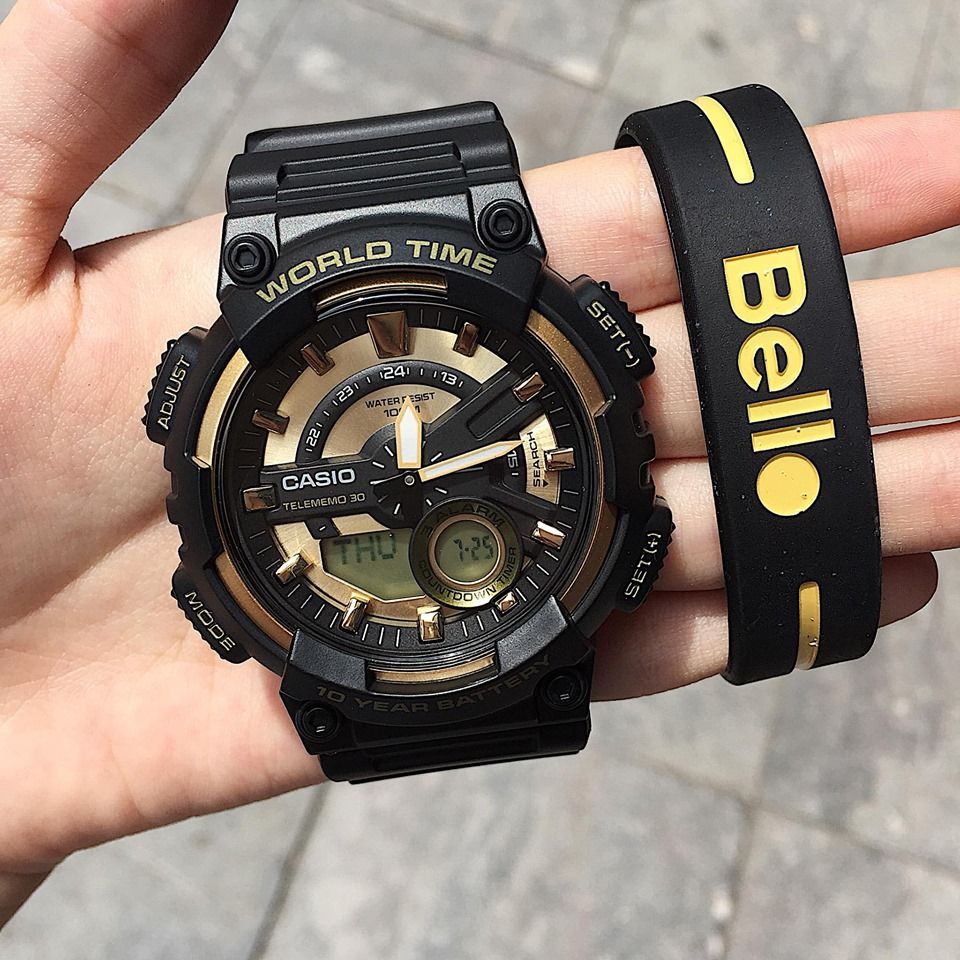 Đồng hồ Casio Nam AEQ-110BW-9A chính hãng, giá rẻ, Thay Pin Trọn Đời