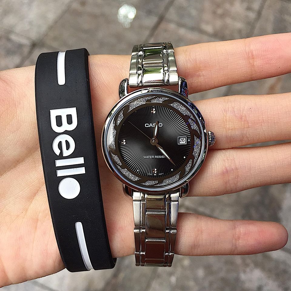 Đồng hồ Casio Nữ LTP-E120D-1A chính hãng, giá rẻ, Thay Pin Trọn Đời