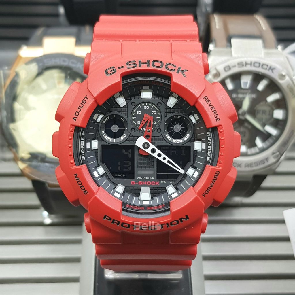  [Pin Miễn Phí Trọn Đời] GA-100B-4A - Đồng hồ G-Shock Nam - Tem Vàng Chống Giả 