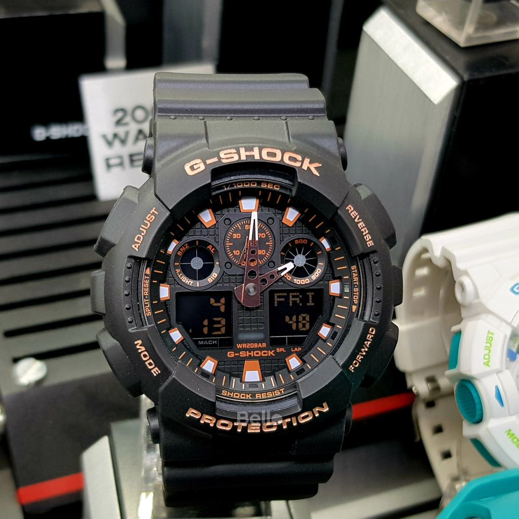  [Pin Miễn Phí Trọn Đời] GA-100GBX-1A4 - Đồng hồ G-Shock Nam - Tem Vàng Chống Giả 