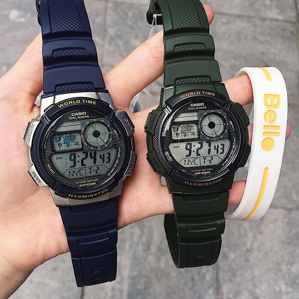 Đồng hồ Casio Nam AE-1000W-3A chính hãng, giá rẻ, Thay Pin Trọn Đời