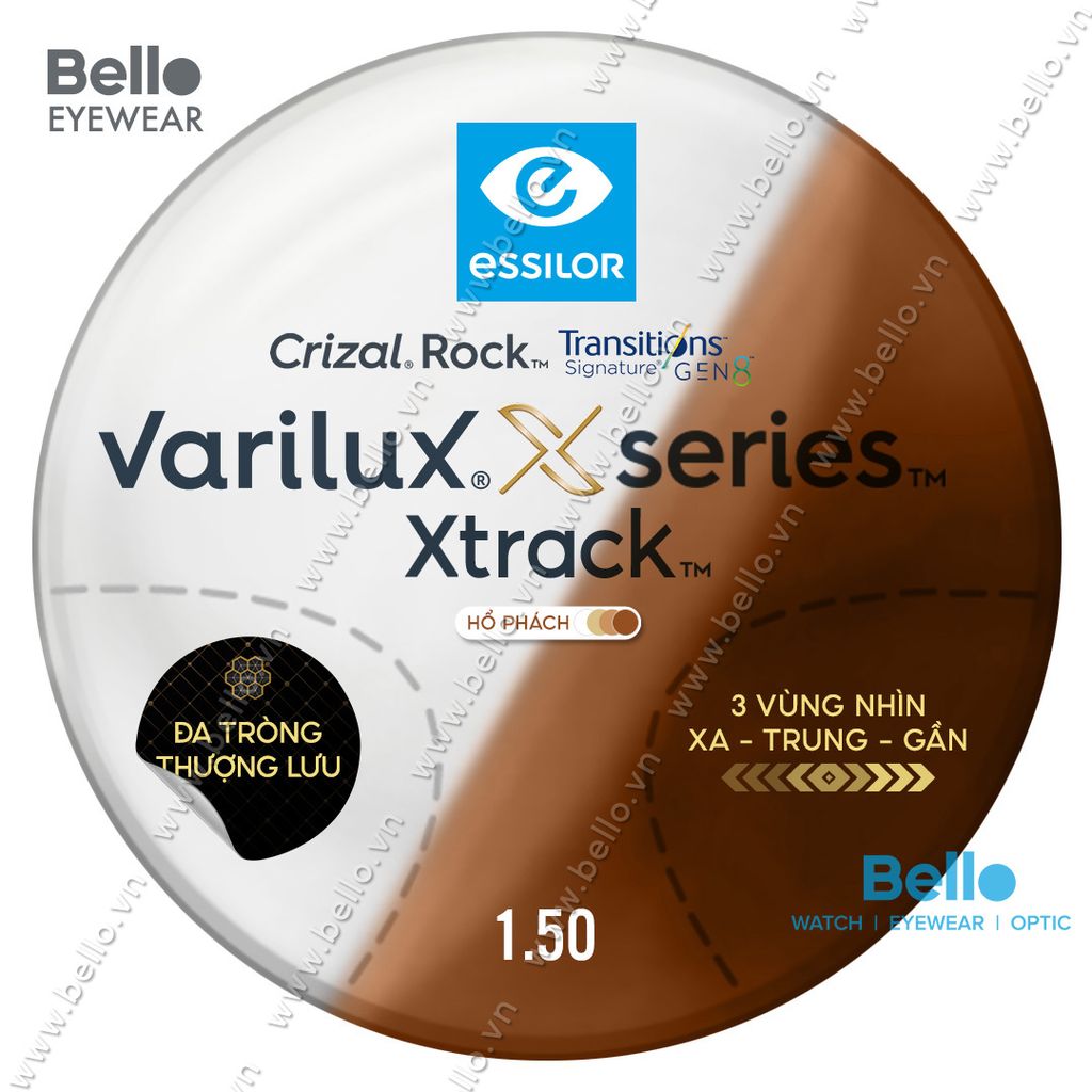  Essilor Varilux X Series X Track Transitions Signature Gen 8 Hổ Phách 