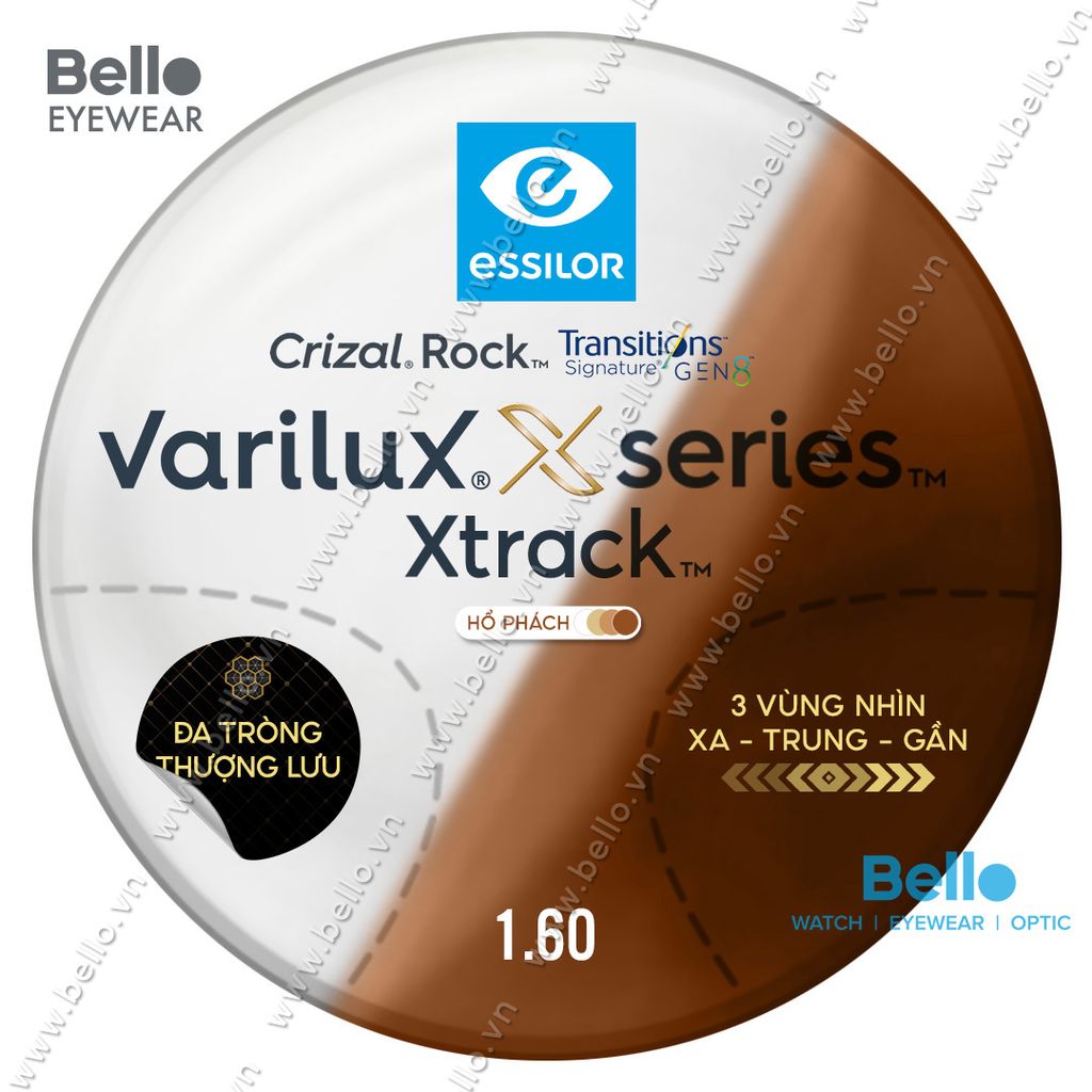  Essilor Varilux X Series X Track Transitions Signature Gen 8 Hổ Phách 