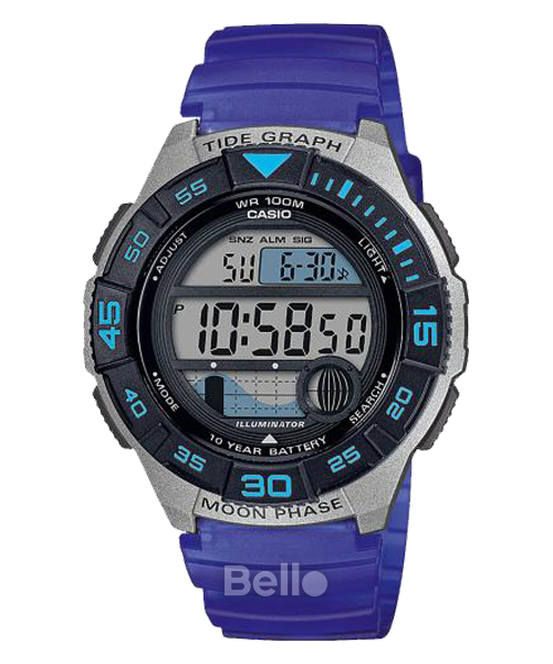 Đồng hồ Casio Nam WS-1100H-2A chính hãng, giá rẻ, Thay Pin Trọn Đời
