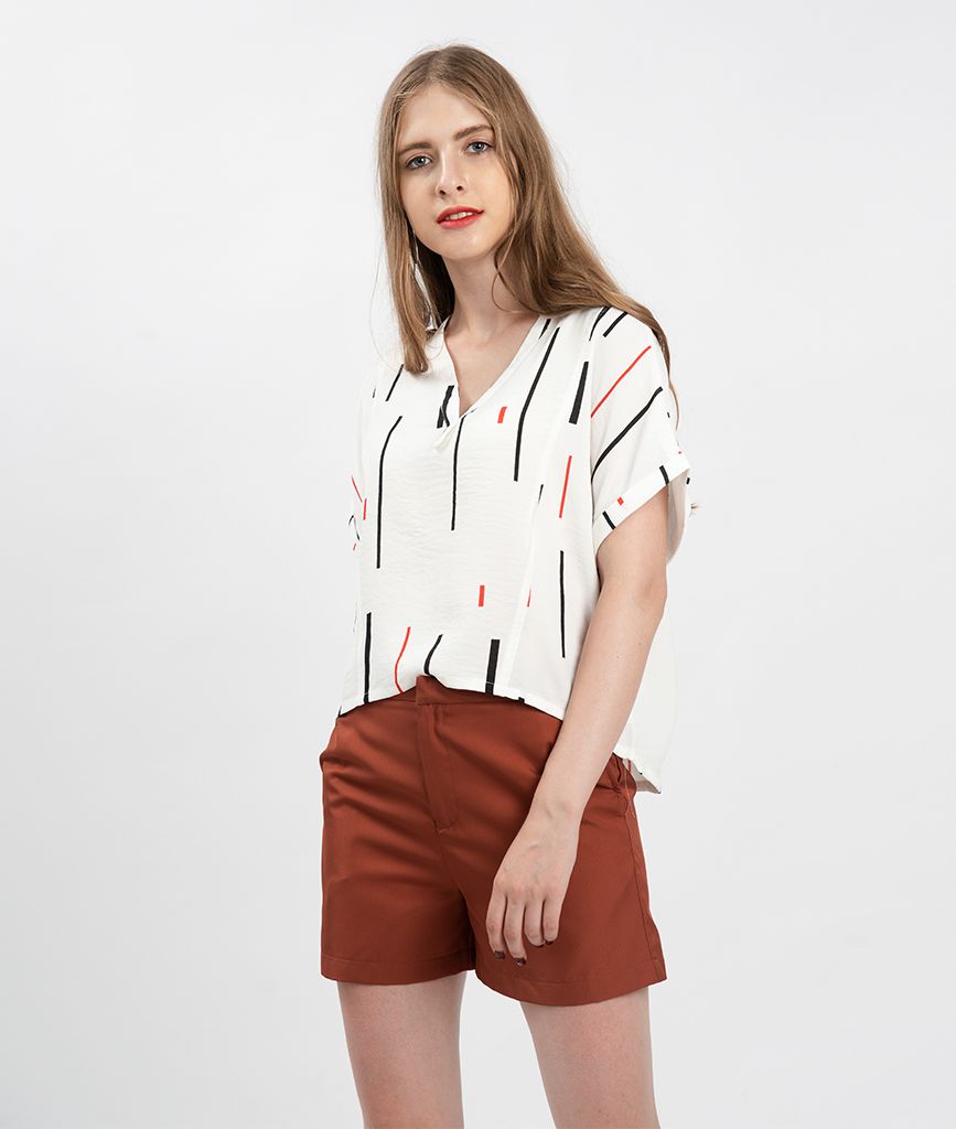 Quần shorts thô phối vest
