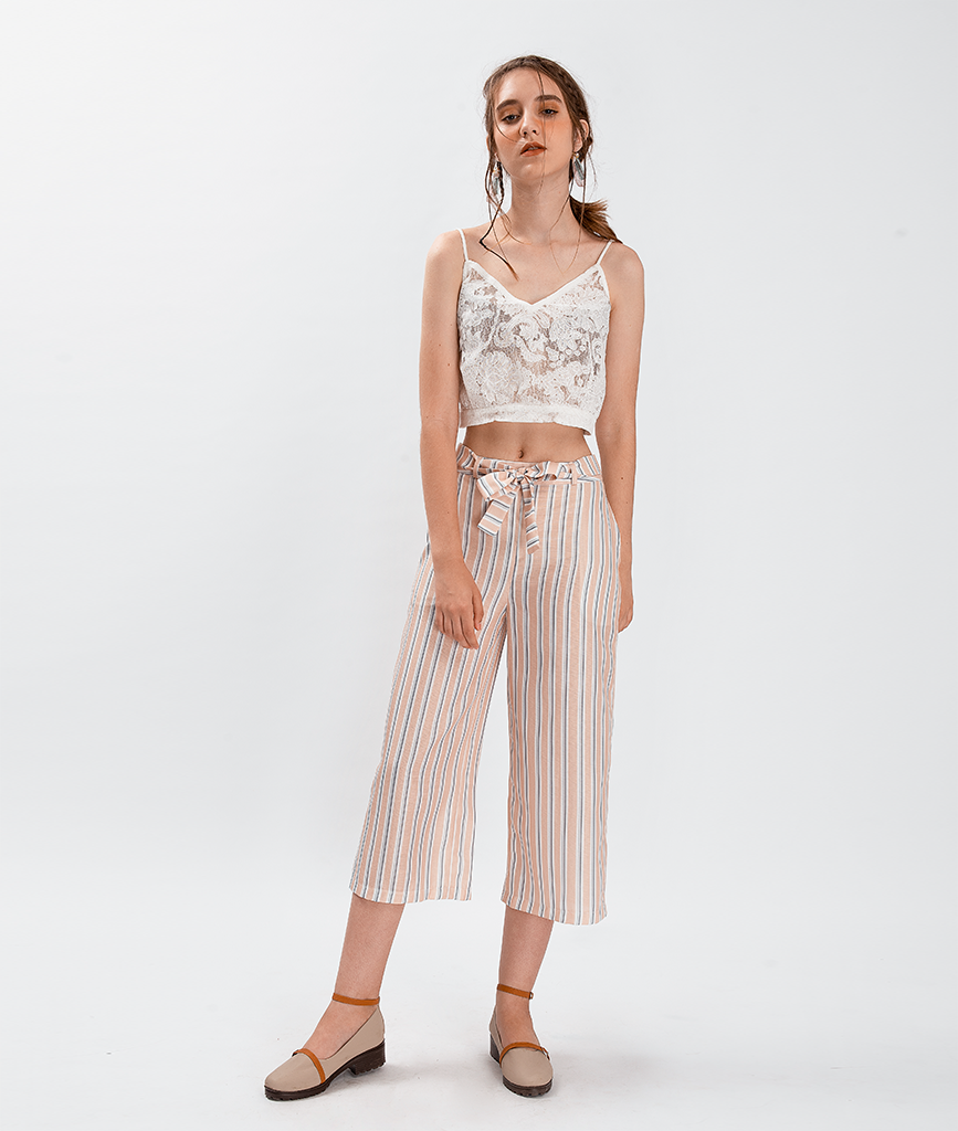 Áo hai dây croptop ren