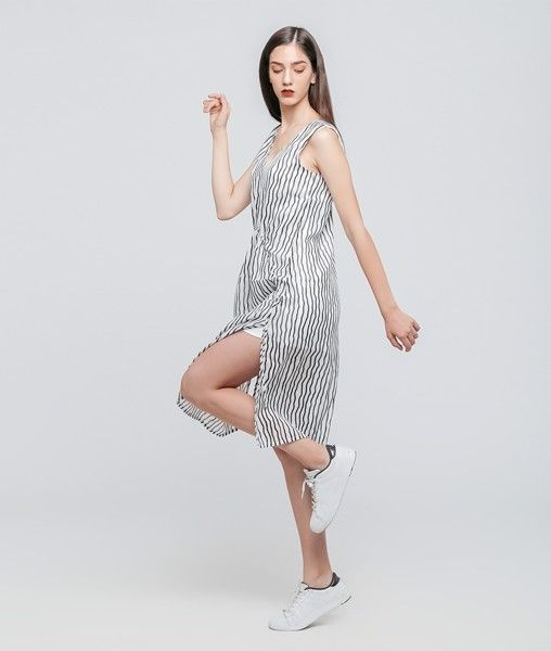 Đầm Maxi Tuytsi Sát Nách Nhún
