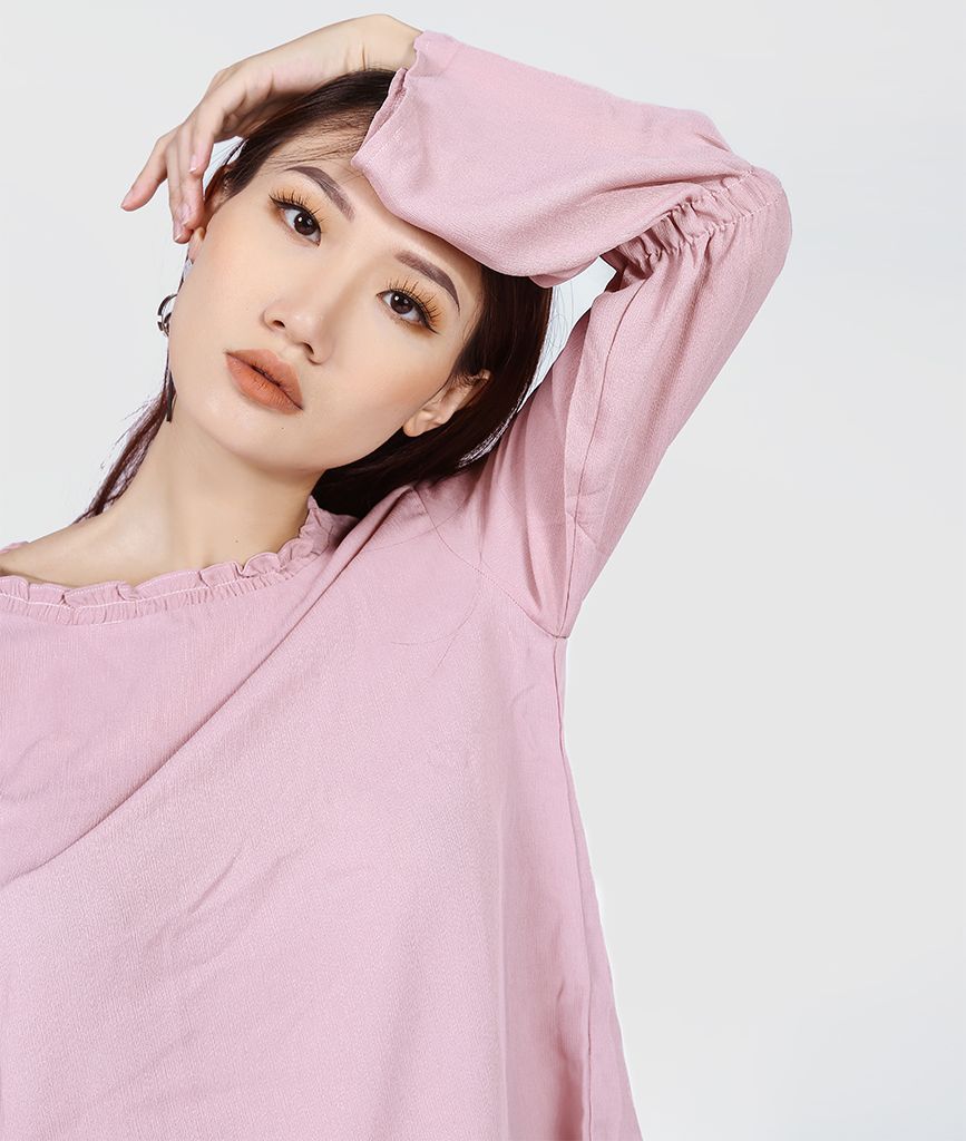Áo kiểu thô tay loe