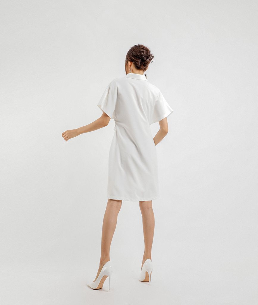 Đầm thun dây chéo eo